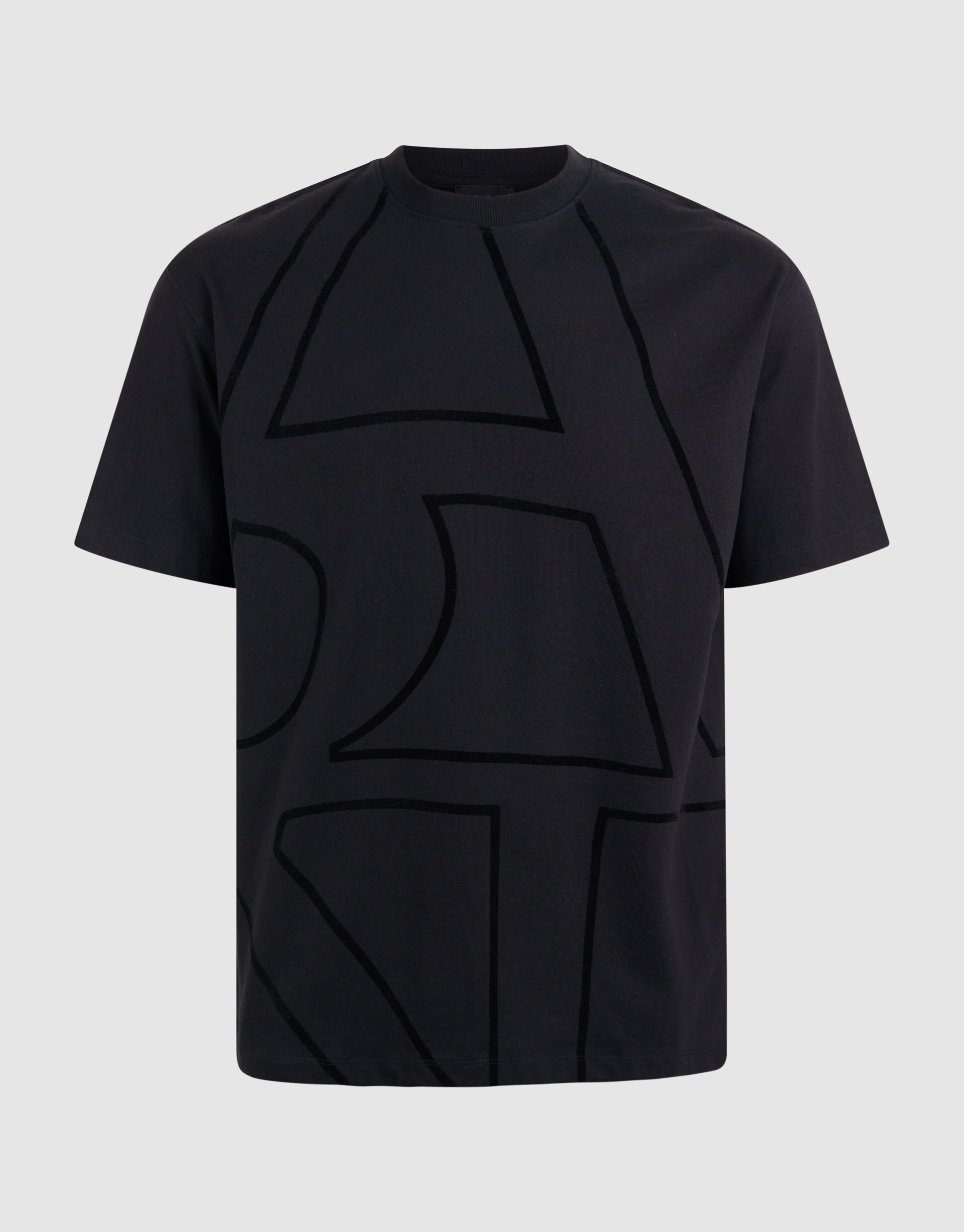 Flock Line Artwork T-shirt Schwarz SHOEBY MEN