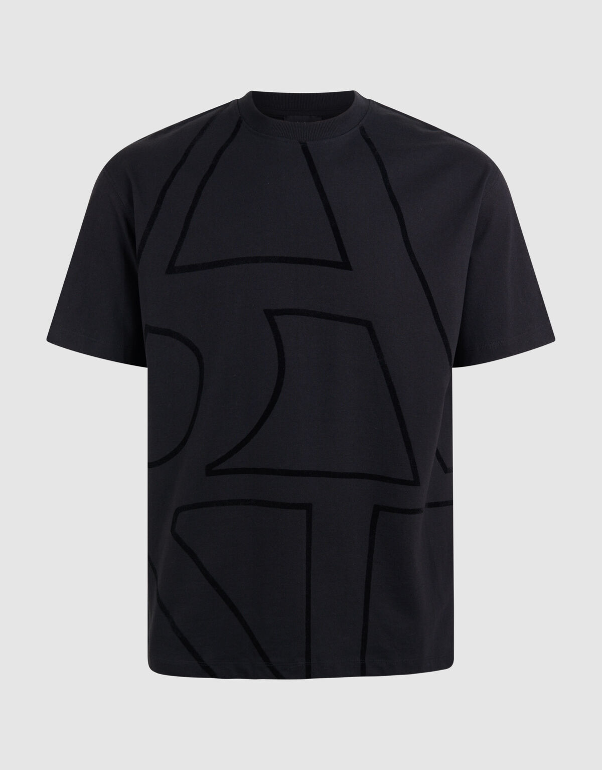 Flock Line Artwork T-shirt Schwarz SHOEBY MEN