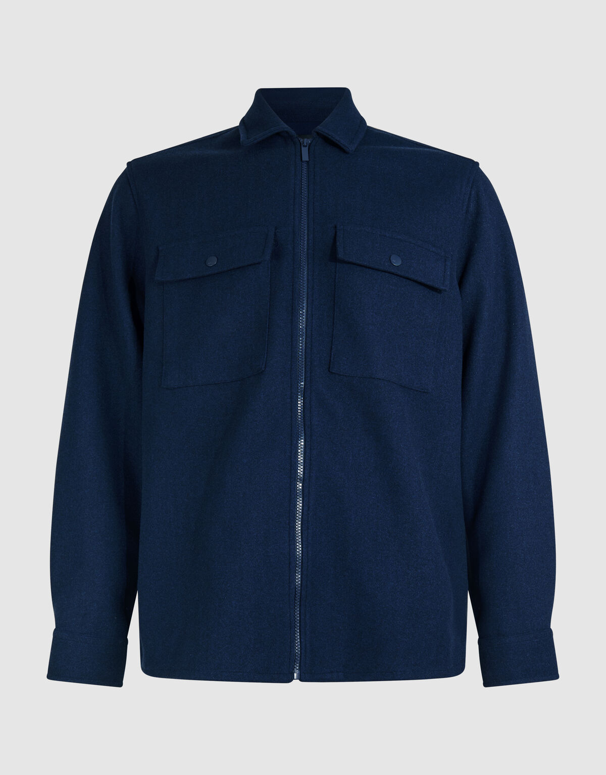 Weiches Zip-Overshirt Dunkelblau SHOEBY MEN