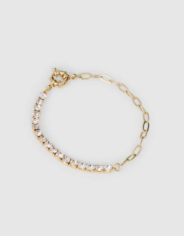 Strass Kettenarmband Gold SHOEBY ACCESSOIRES