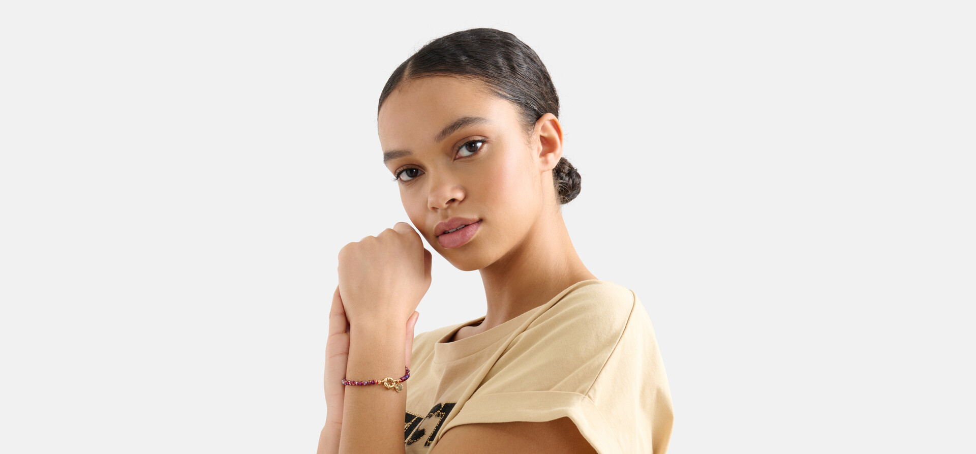 Armband mit Perlen Hellviolett SHOEBY ACCESSOIRES