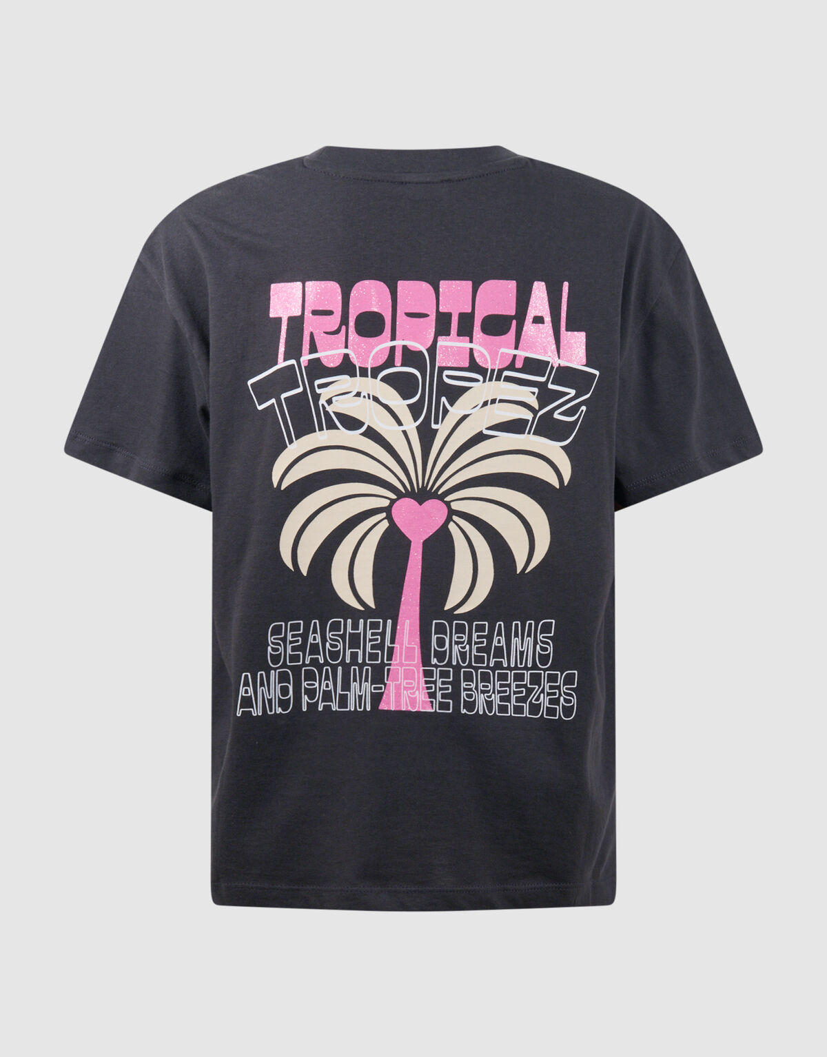 Tropez Artwork T-Shirt Dunkelgrau SHOEBY GIRLS