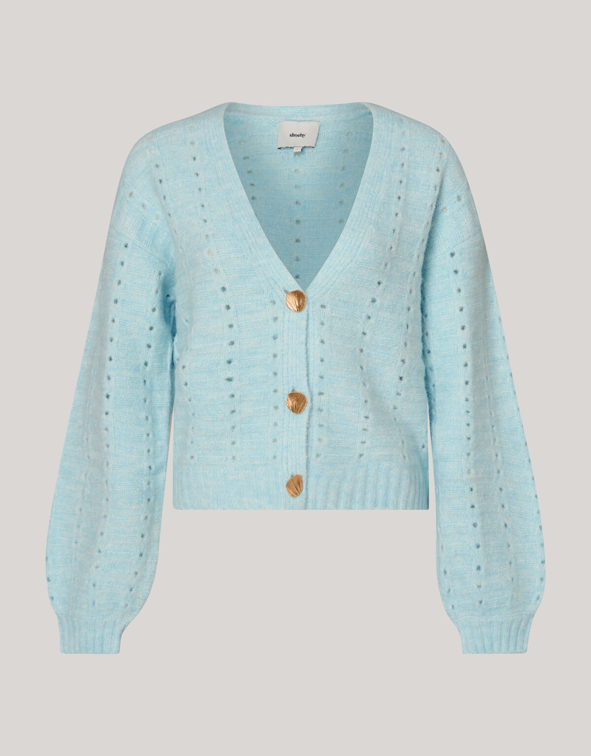 Weiche Strickjacke Hellblau SHOEBY WOMEN