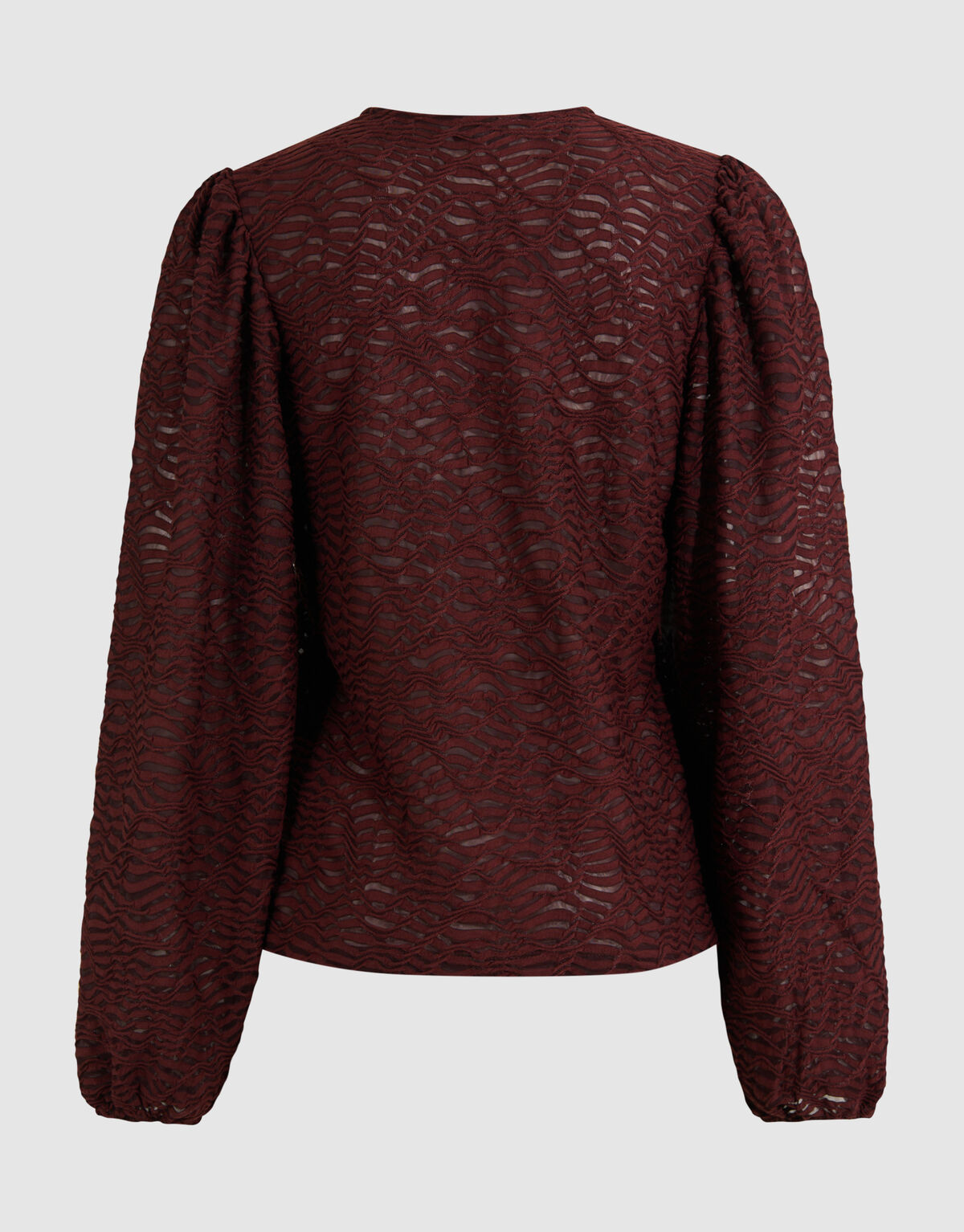 Crinkle-Top mit V-Ausschnitt Braun SHOEBY WOMEN