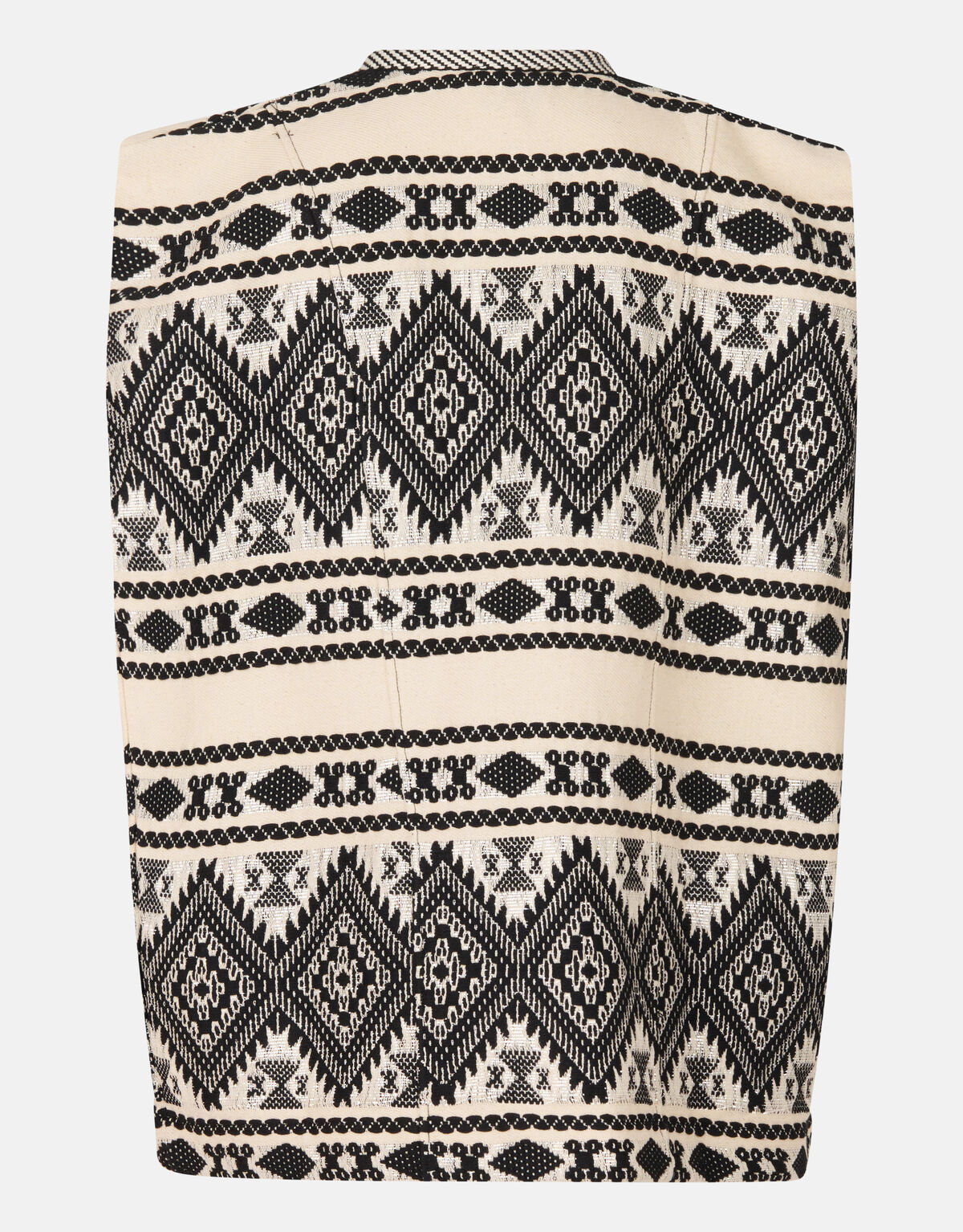 Gilet mit Aztekenmuster Schwarz/Weiß SHOEBY WOMEN