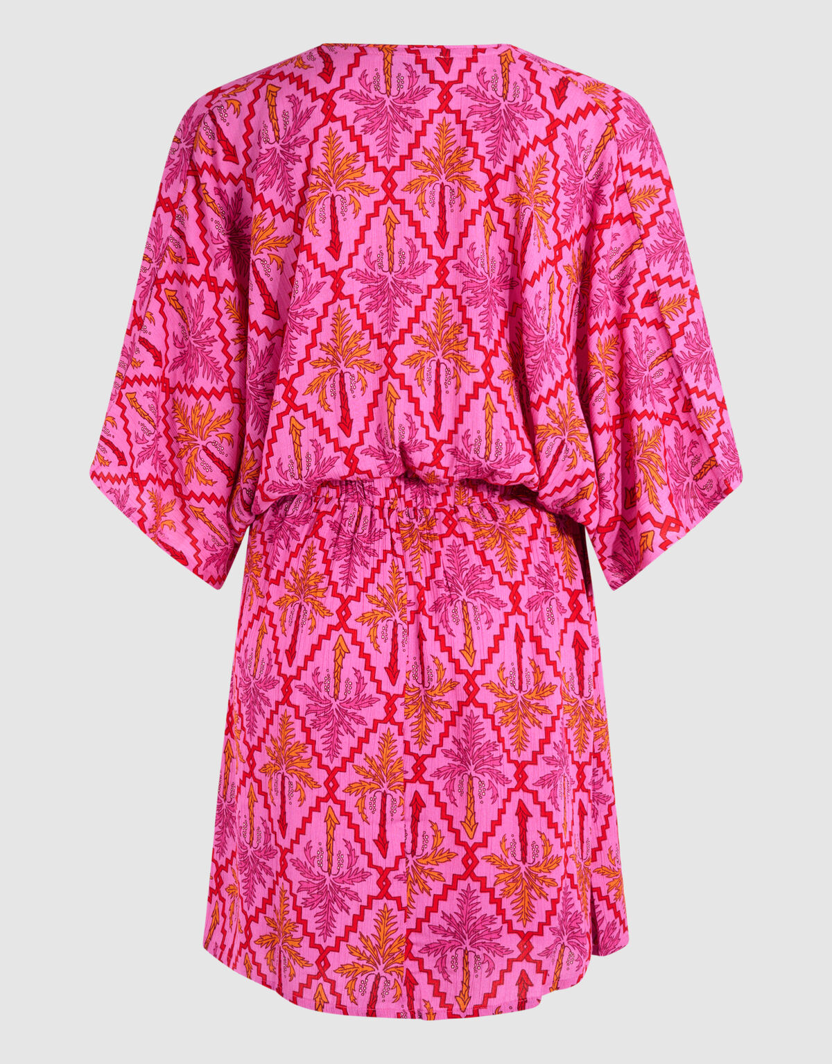 Bedrucktes Crinkle-Minikleid Rosa SHOEBY WOMEN