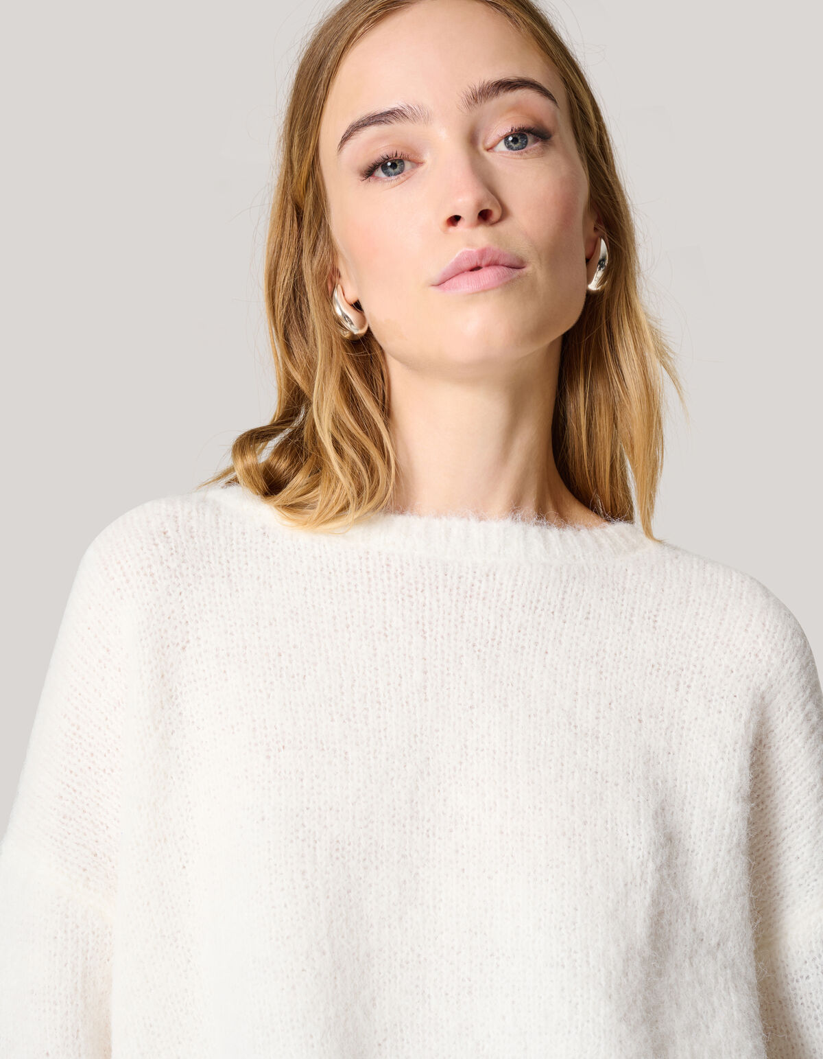 Gewickelter Pullover Off White SHOEBY WOMEN
