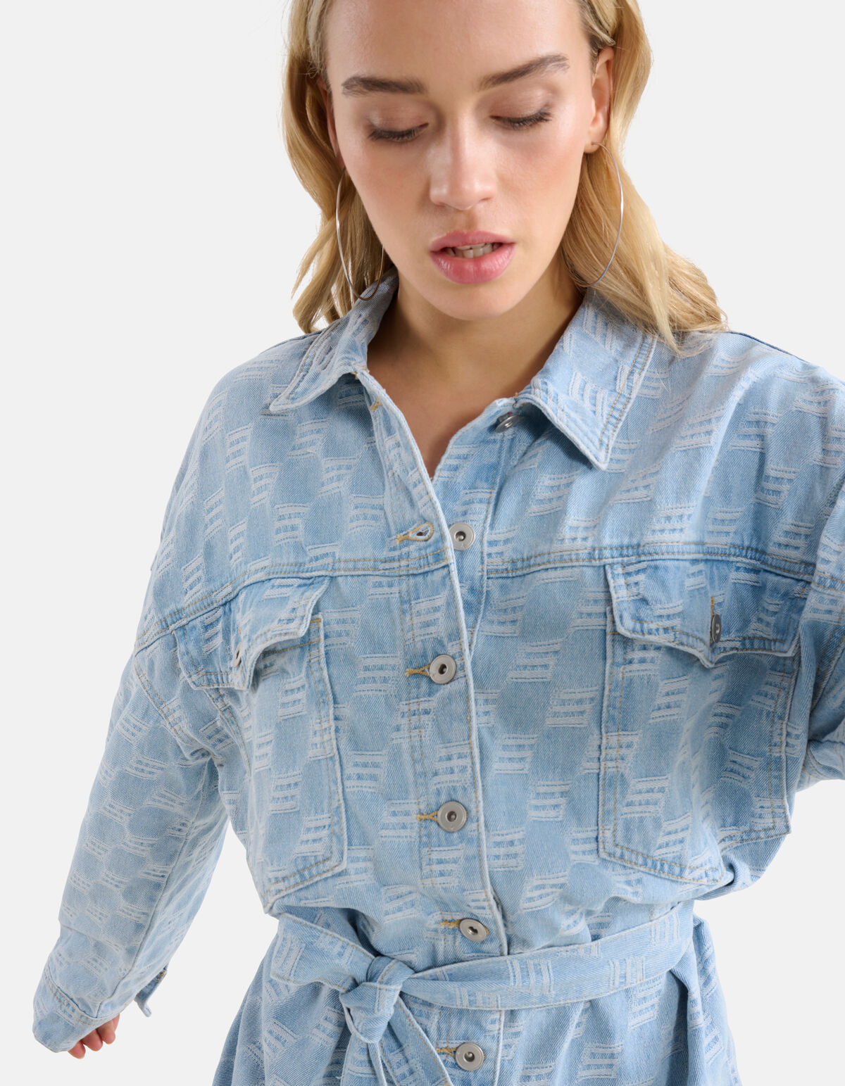 Denim Playsuit Bleached By Monica SHOEBY WOMEN