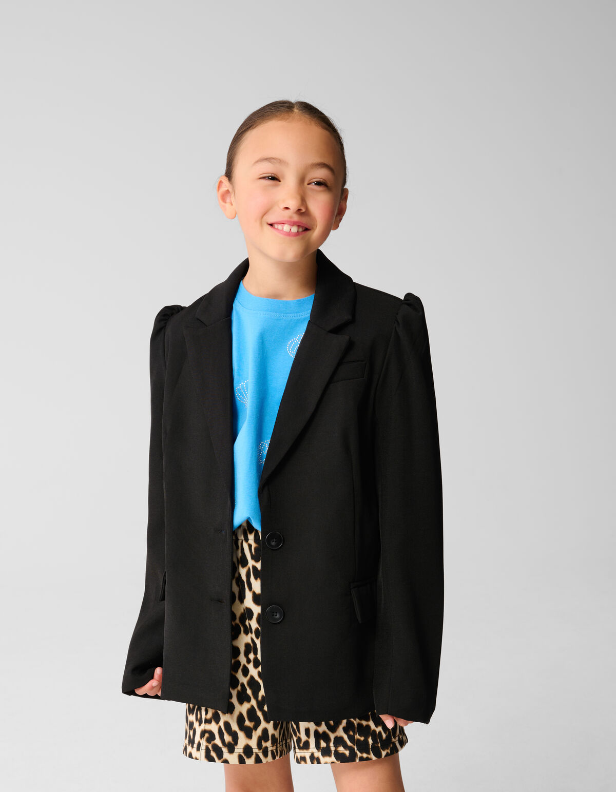 Blazer mit Puffärmeln Schwarz SHOEBY GIRLS