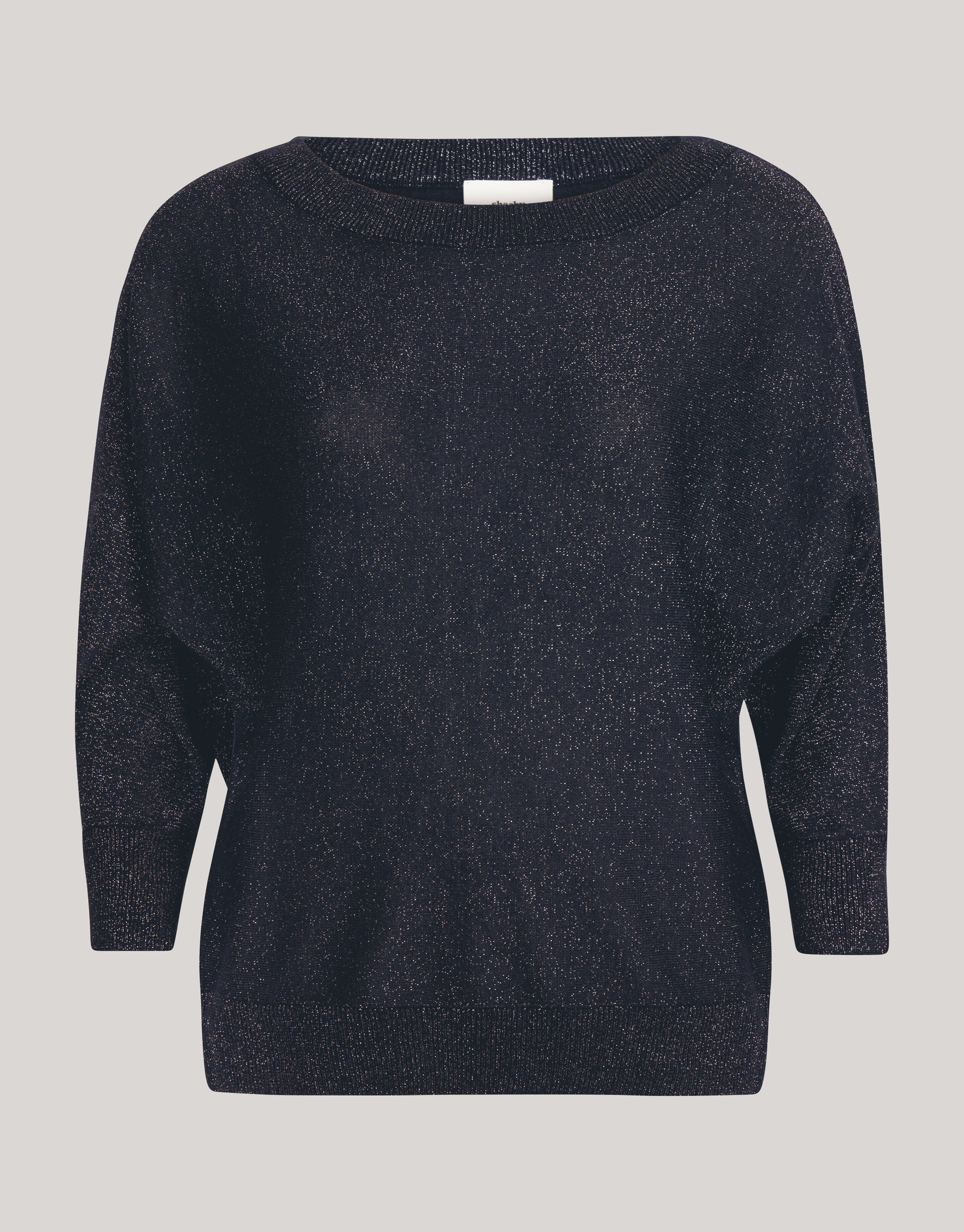 Glitzer Fledermausärmel Pullover Schwarz SHOEBY WOMEN