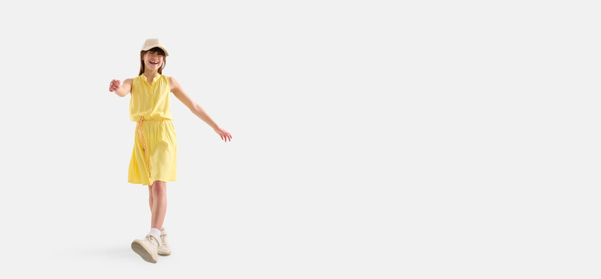 Jacquard-Kleid Gelb SHOEBY GIRLS