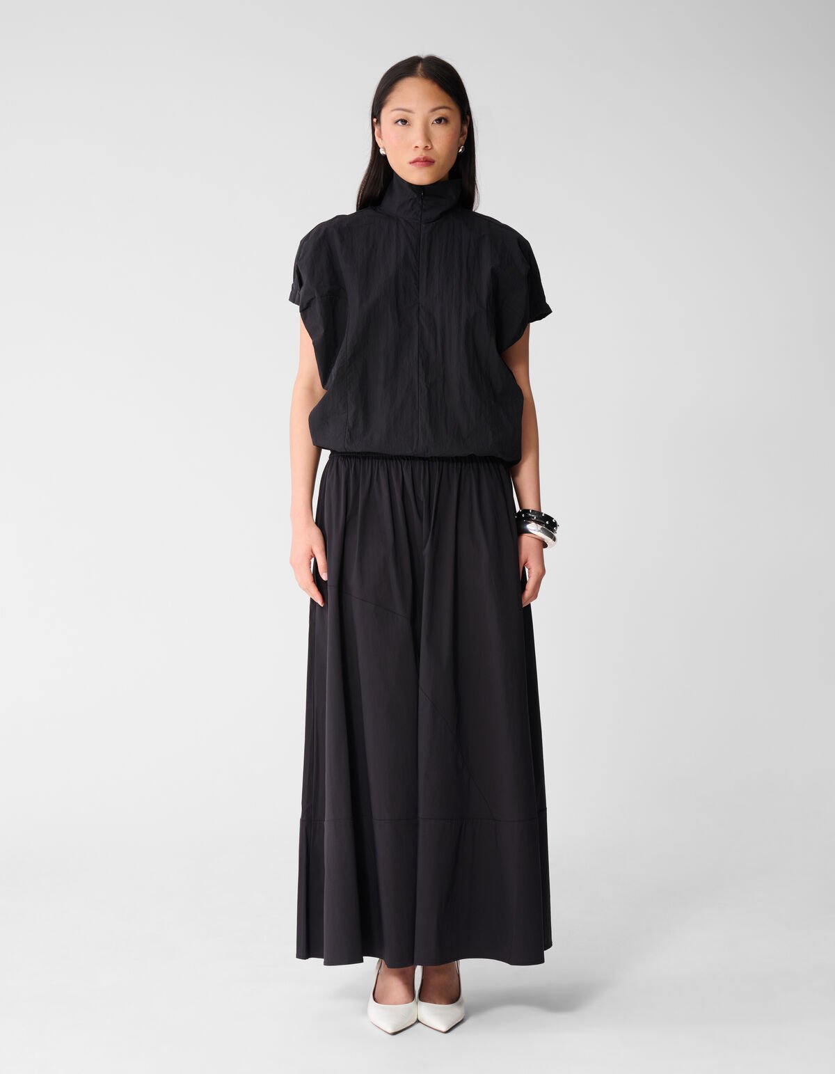 Popeline Maxi Rock Schwarz SHOEBY WOMEN