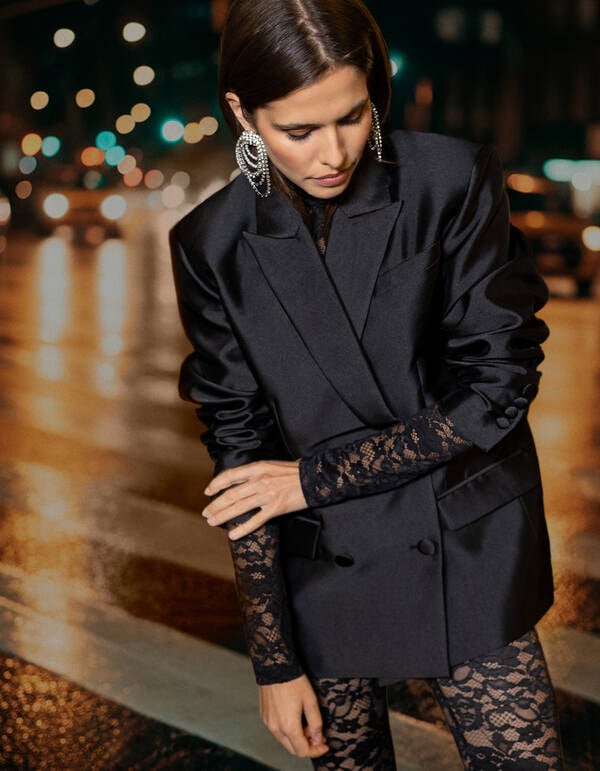 Schwarzes Spitzentop SHOEBY WOMEN