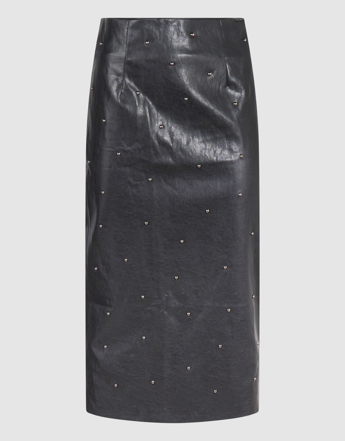 Maxirock Aus Veganleder Mit Nieten Schwarz By Miek SHOEBY WOMEN