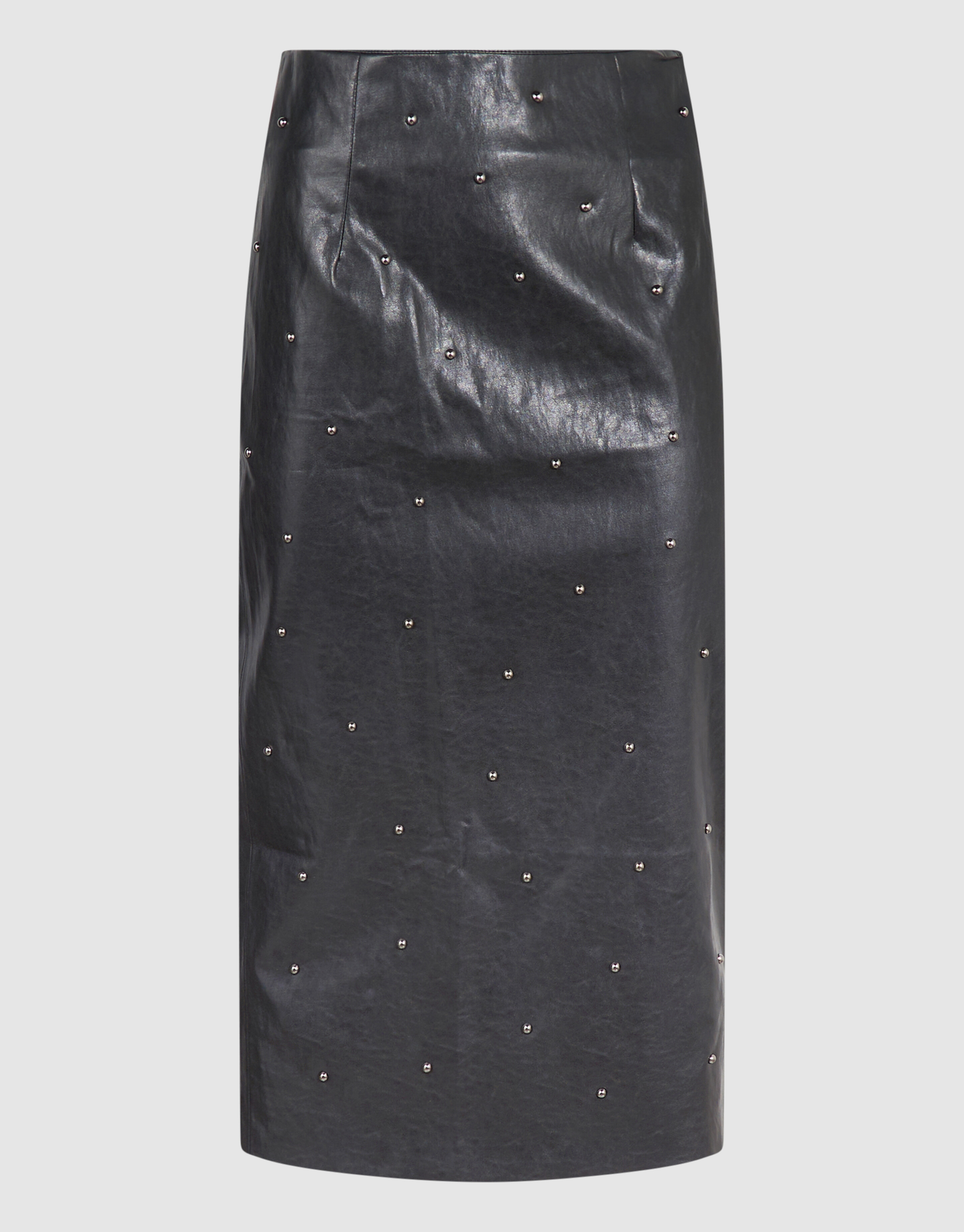 Maxirock Aus Veganleder Mit Nieten Schwarz By Miek SHOEBY WOMEN