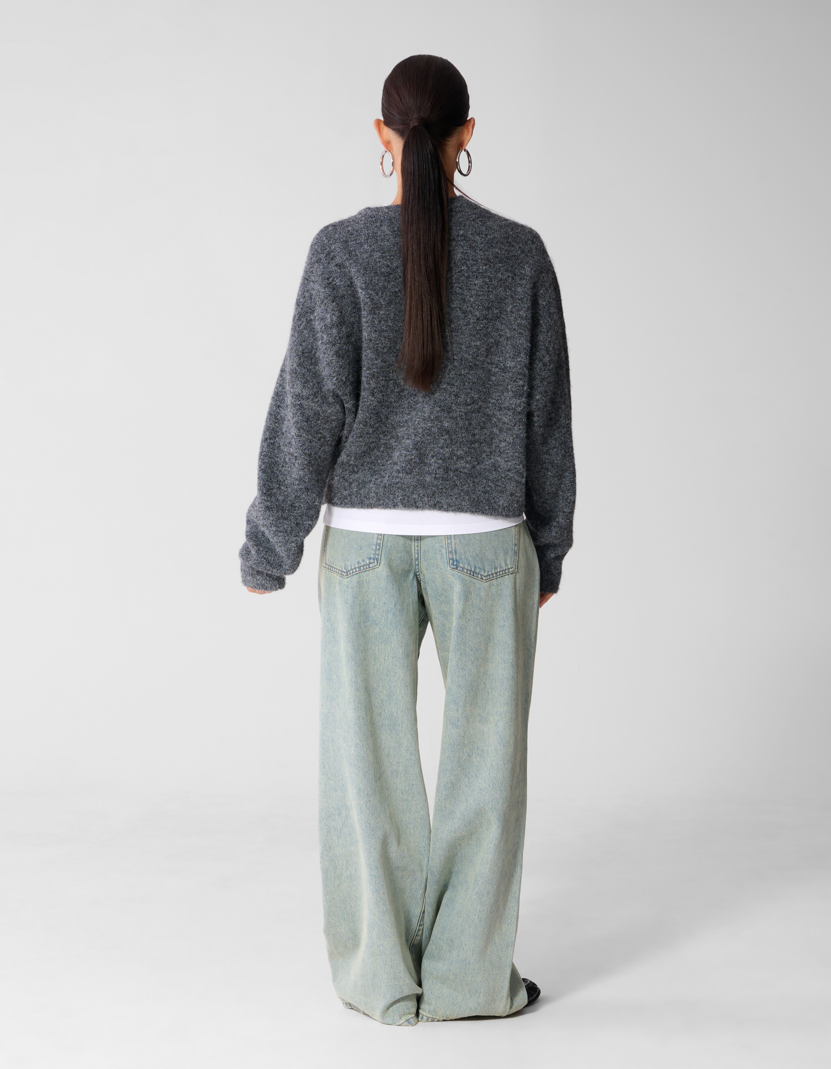Wide Leg Jeans Mit Knopfverschluss Bleached SHOEBY WOMEN