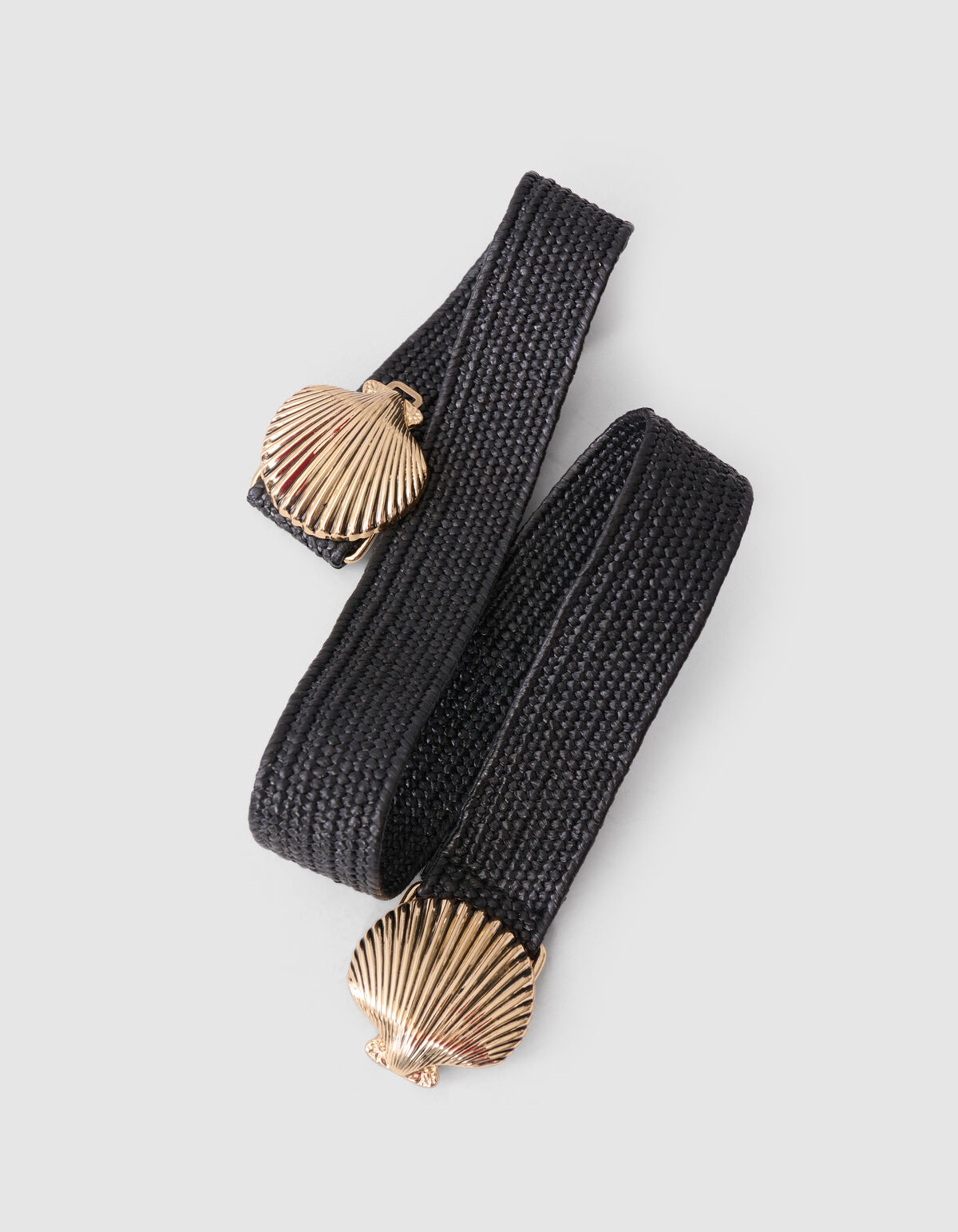 Geflochtener Muschelg&uuml;rtel Schwarz SHOEBY ACCESSOIRES