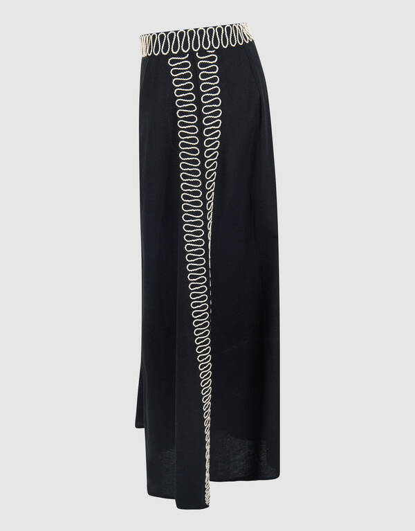 bestickte Maxirock Schwarz SHOEBY WOMEN