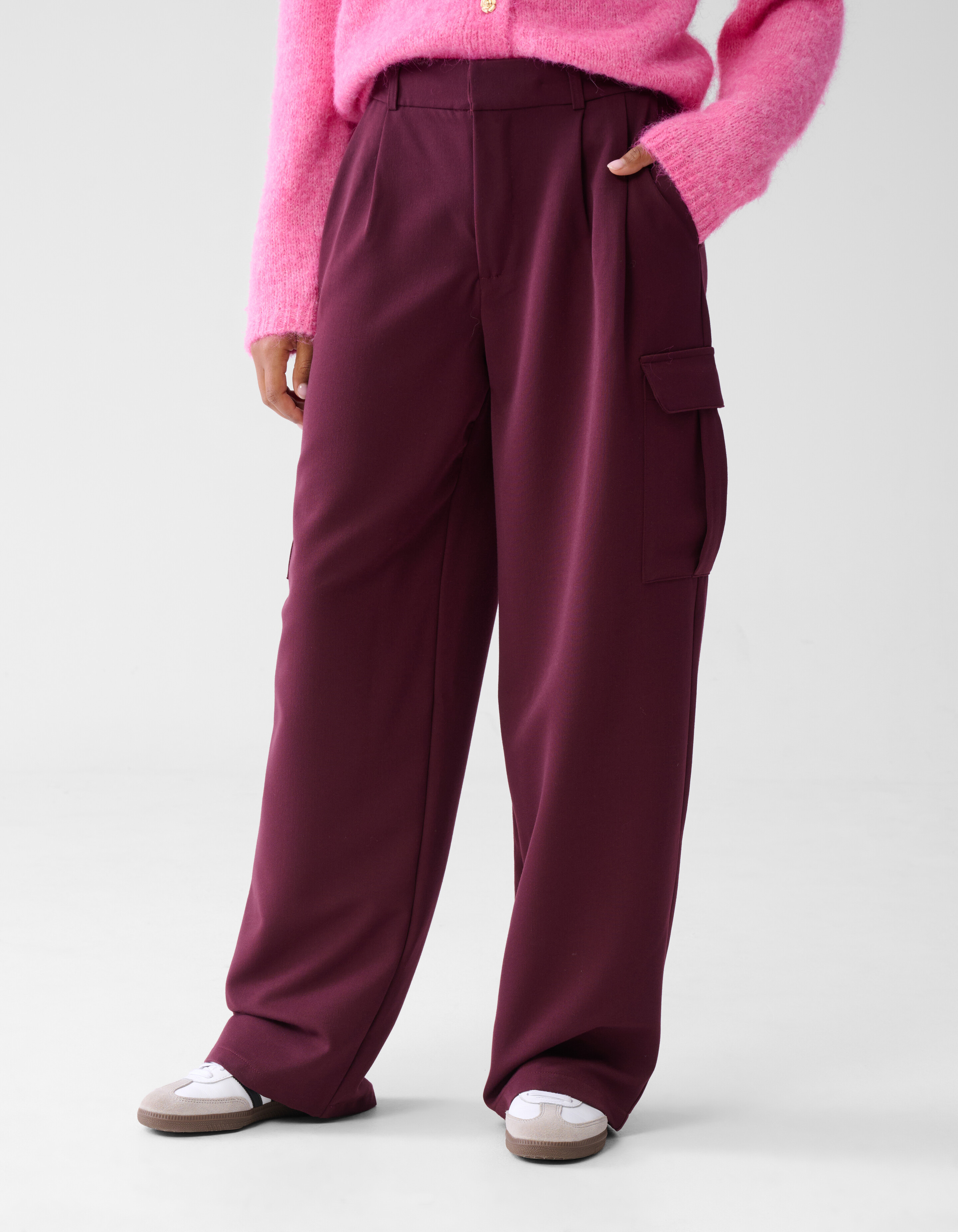 Cargohose mit weitem Bein Bordeaux SHOEBY WOMEN