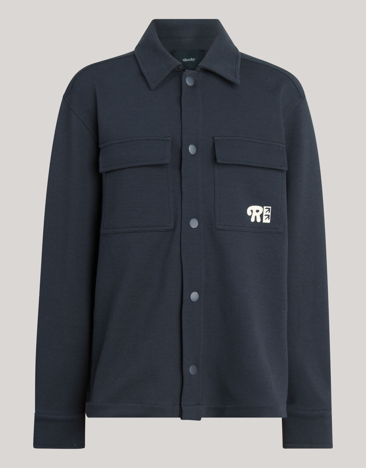 Printed Überhemd Dunkelgrau SHOEBY BOYS