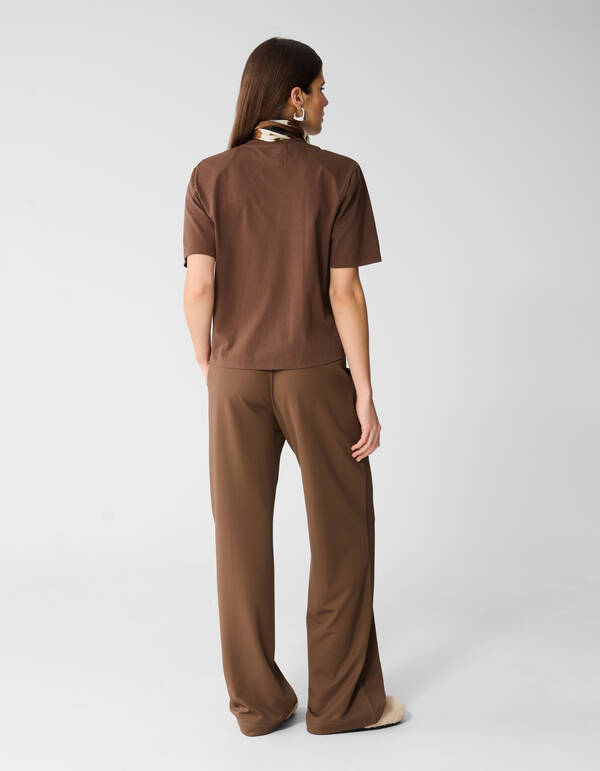Basis Wide-Leg-Hose Braun SHOEBY WOMEN