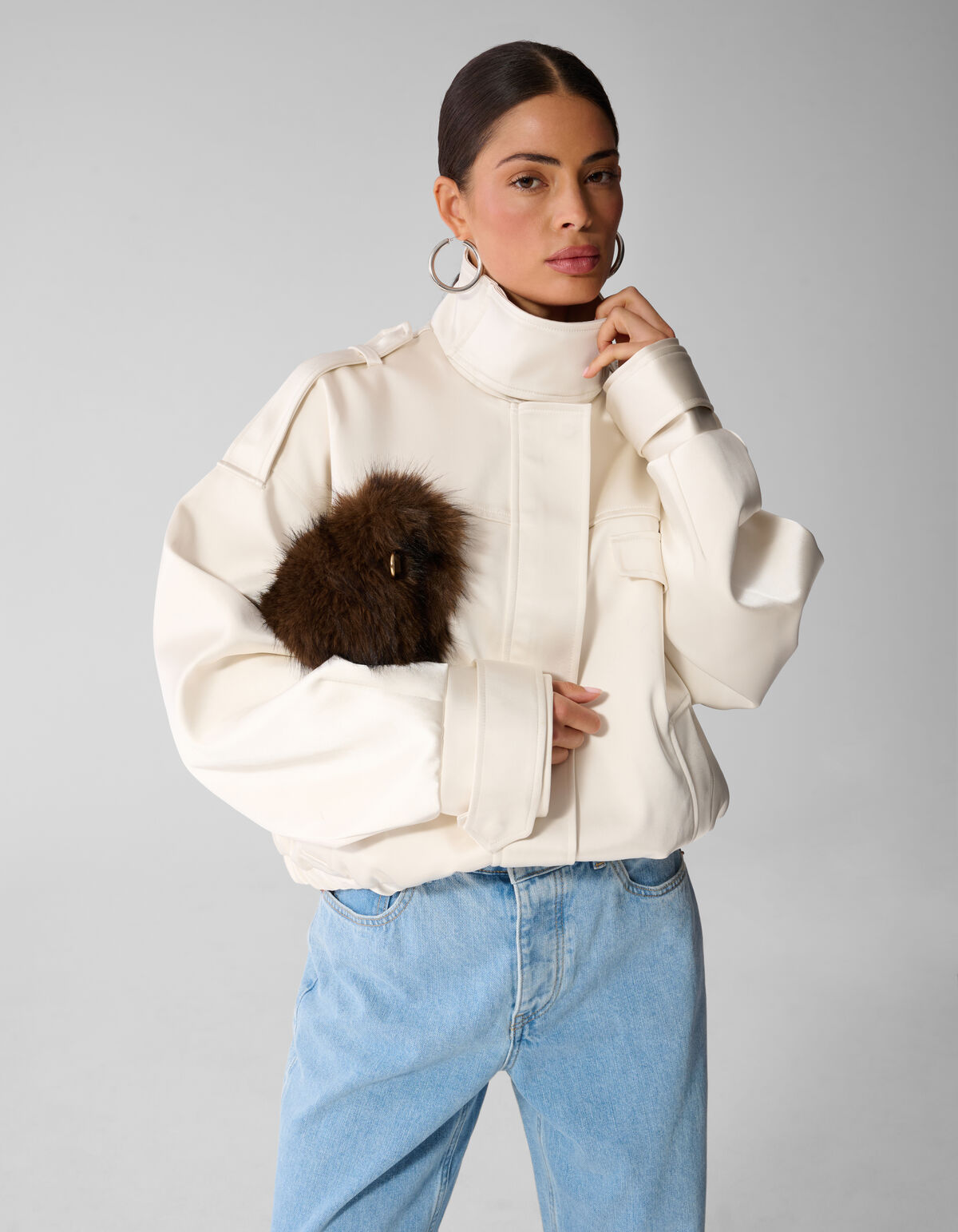 Oversized Bomberjacke Gebrochenes Wei&szlig; By Anna SHOEBY WOMEN