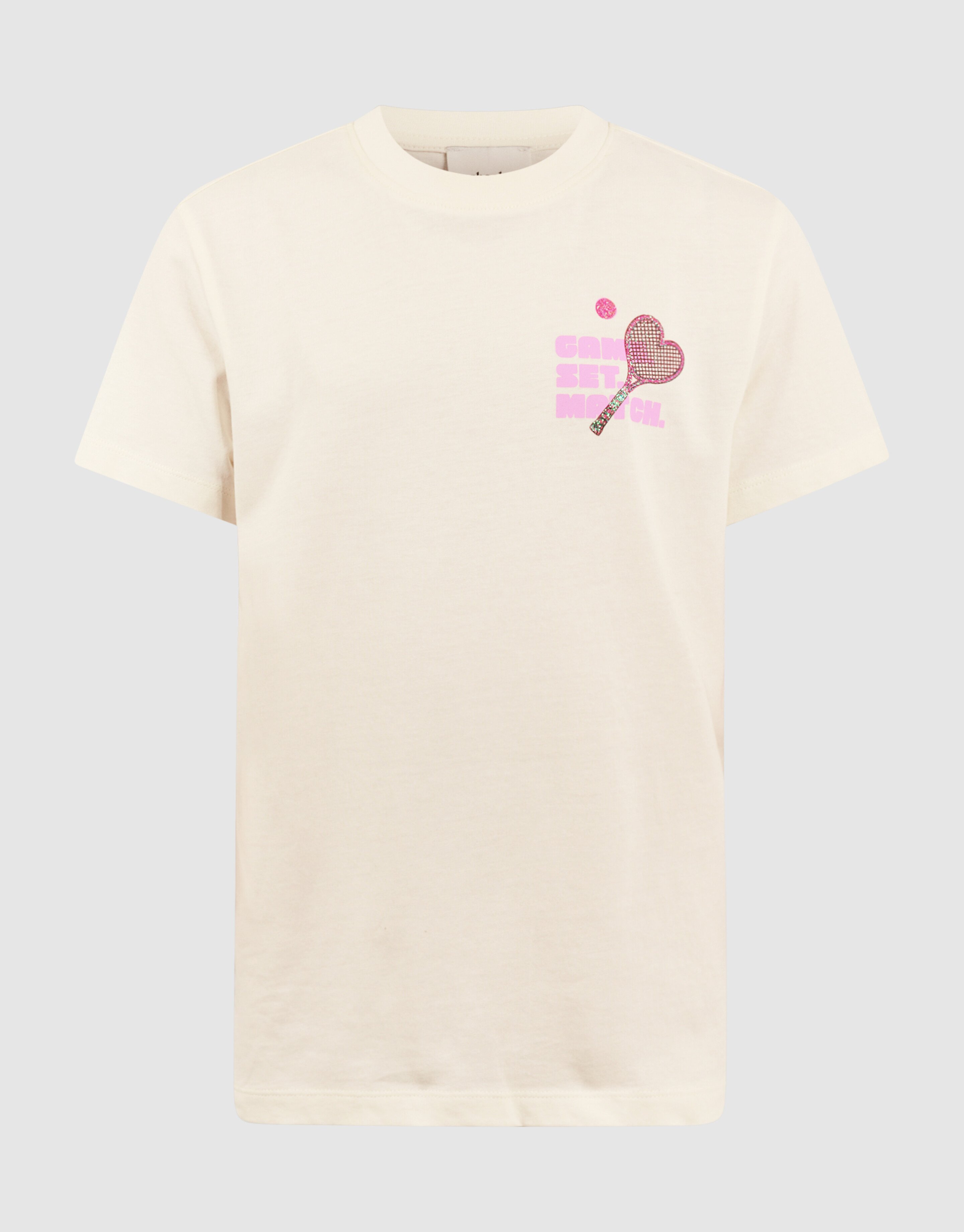 Heart Racket Artwork T-Shirt Gebrochenes Wei&szlig; SHOEBY GIRLS