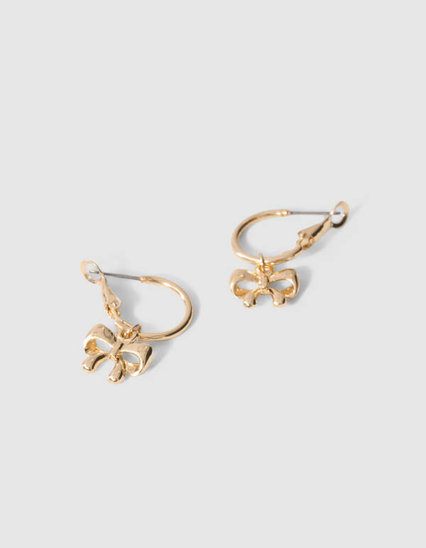 Schleifen-Ohrringe, Gold SHOEBY ACCESSOIRES