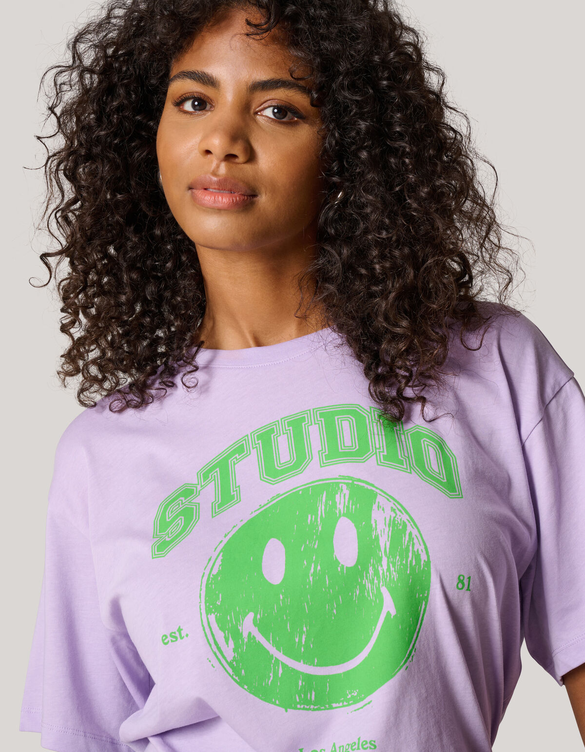 Smiley Artwork T-shirt Lila SHOEBY WOMEN