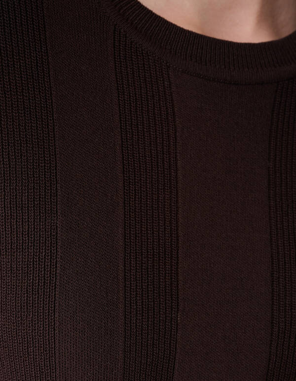 Gestricktes Rippentop Dunkelbraun von Mieke SHOEBY WOMEN