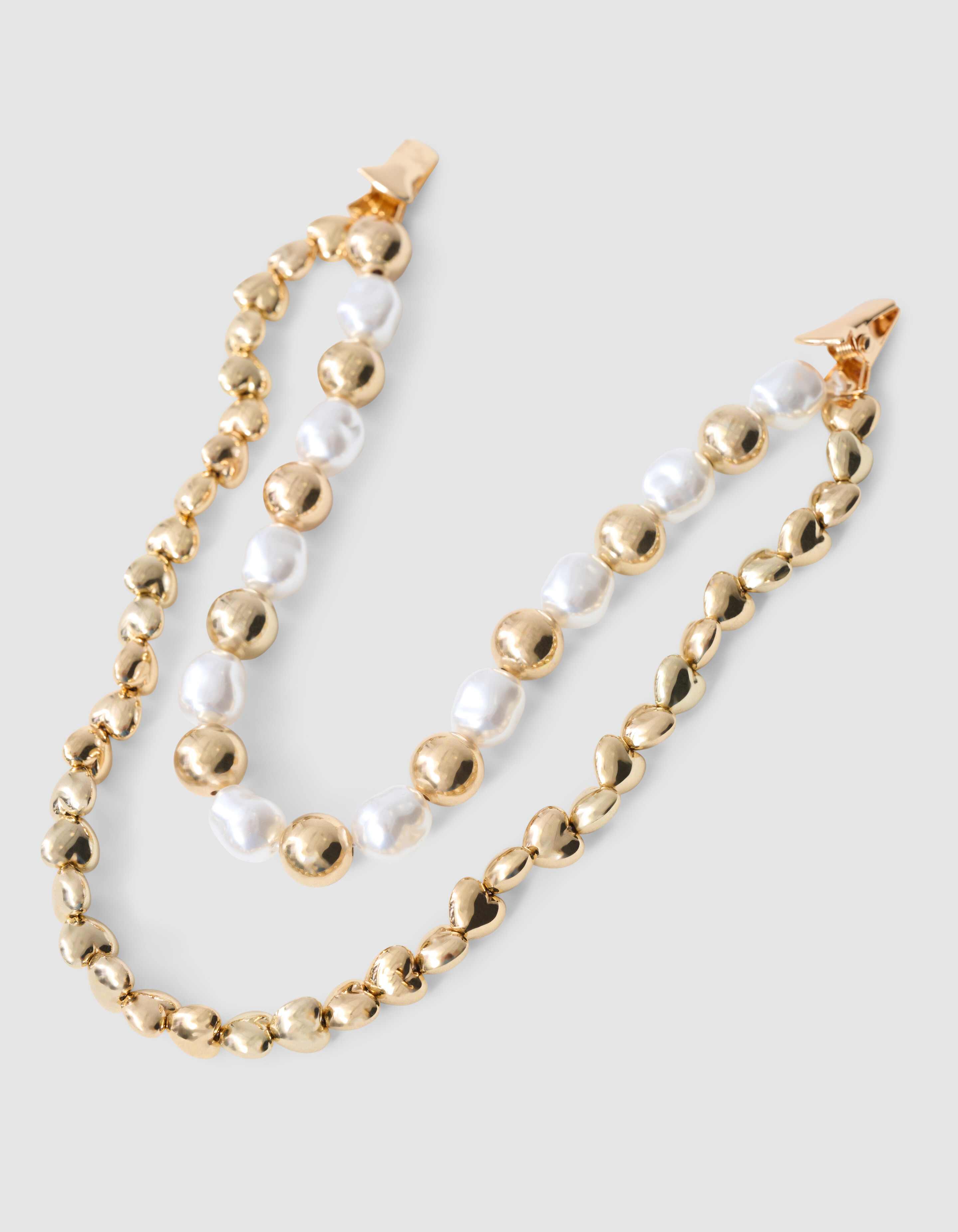 Multi Parel/Herz Clip Gold SHOEBY ACCESSOIRES