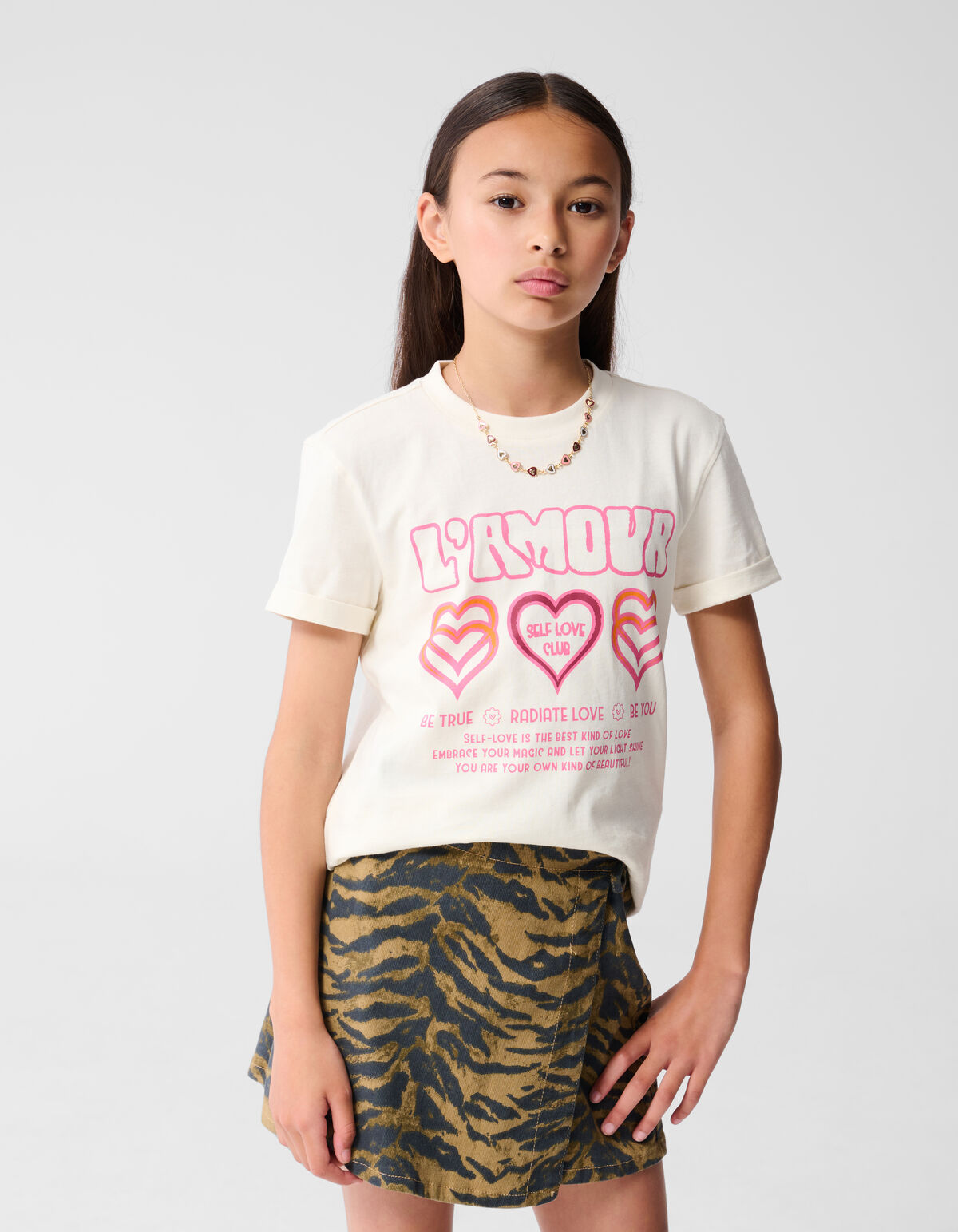 L'amour Artwork T-shirt Off Weiß SHOEBY GIRLS