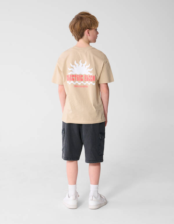 Bloom Artwork T-Shirt Sand SHOEBY BOYS