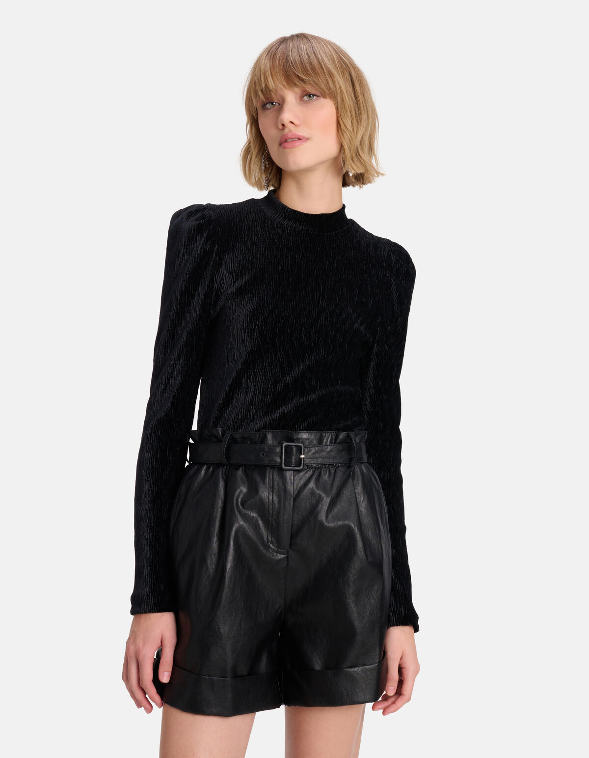 Samt-Top Schwarz SHOEBY WOMEN