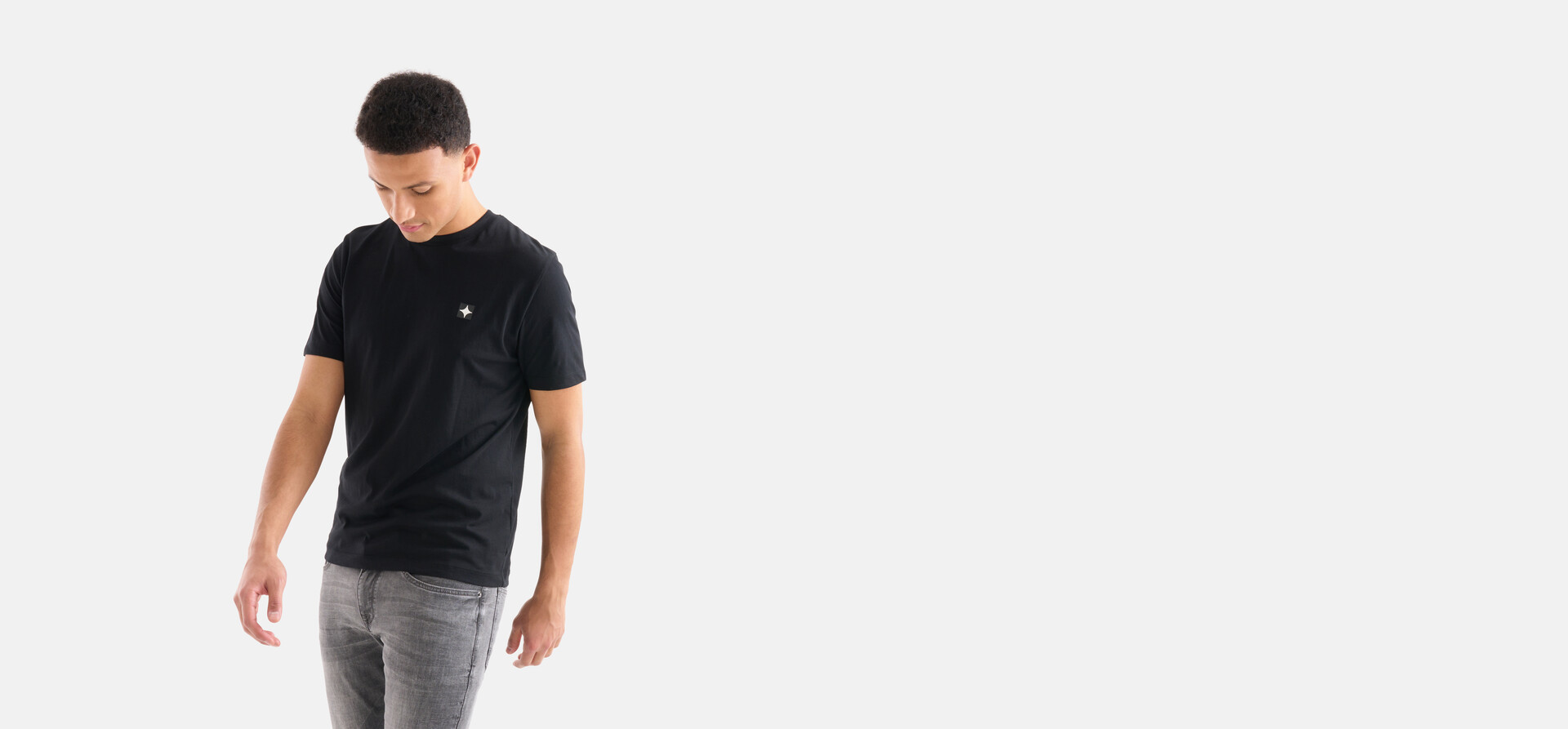 Glitzer-T-Shirt Schwarz SHOEBY MEN