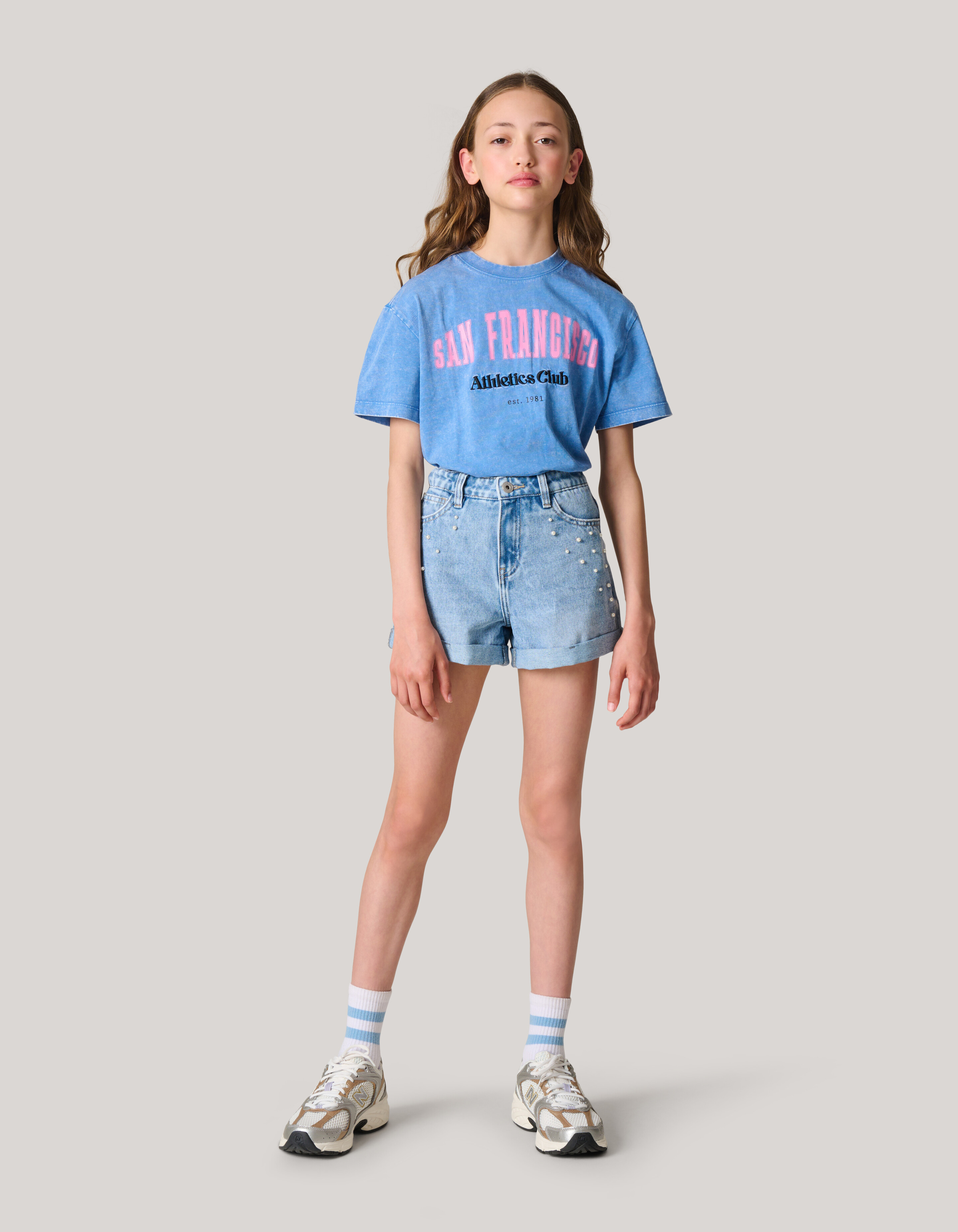 Kunstwerk T-shirt Blau SHOEBY GIRLS