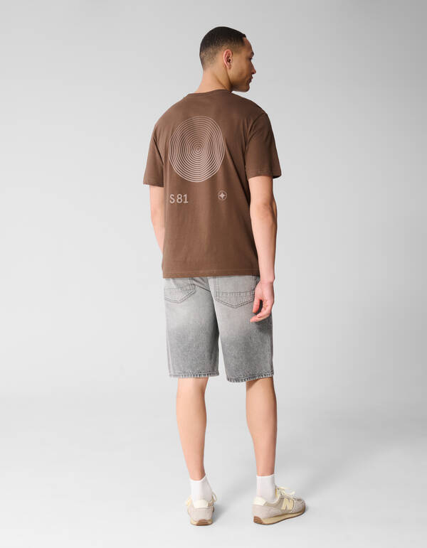 Logo-Kreis-Kunst T-Shirt Braun SHOEBY MEN