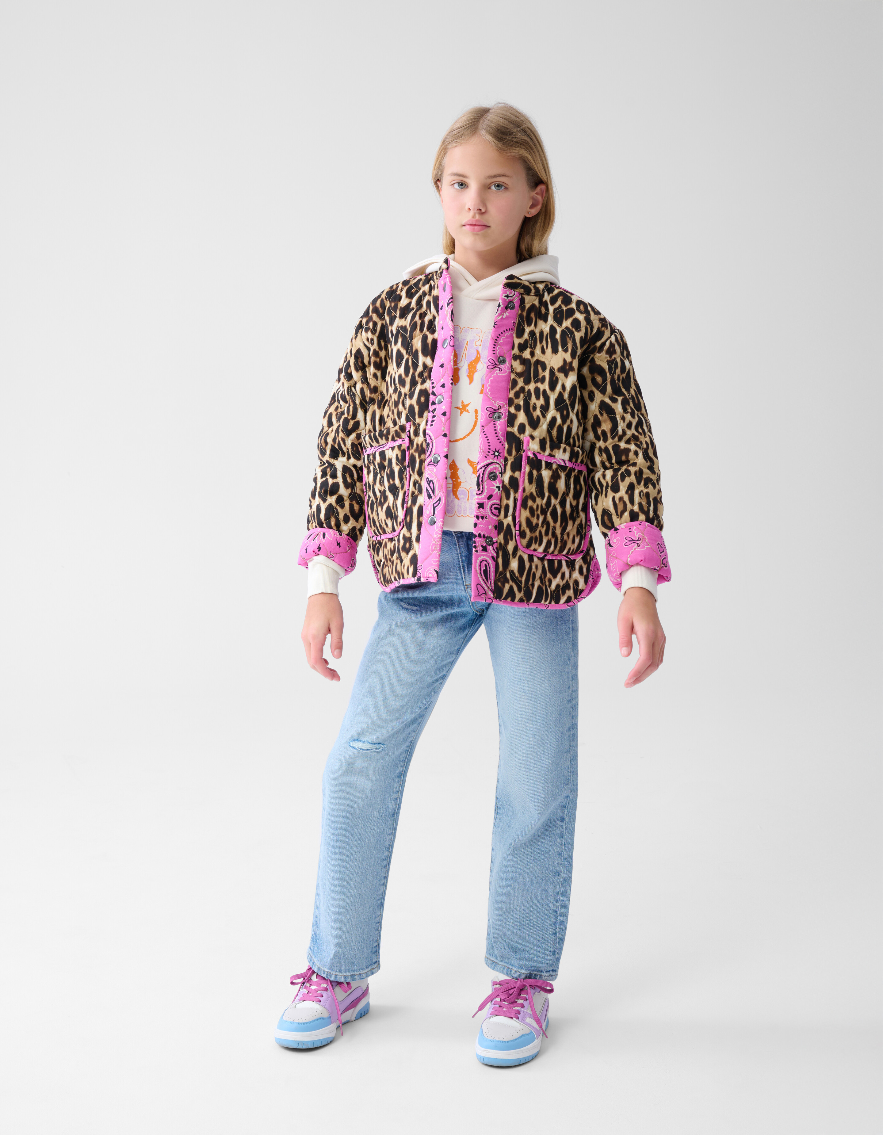Leopard Kimono Jacke Braun SHOEBY GIRLS