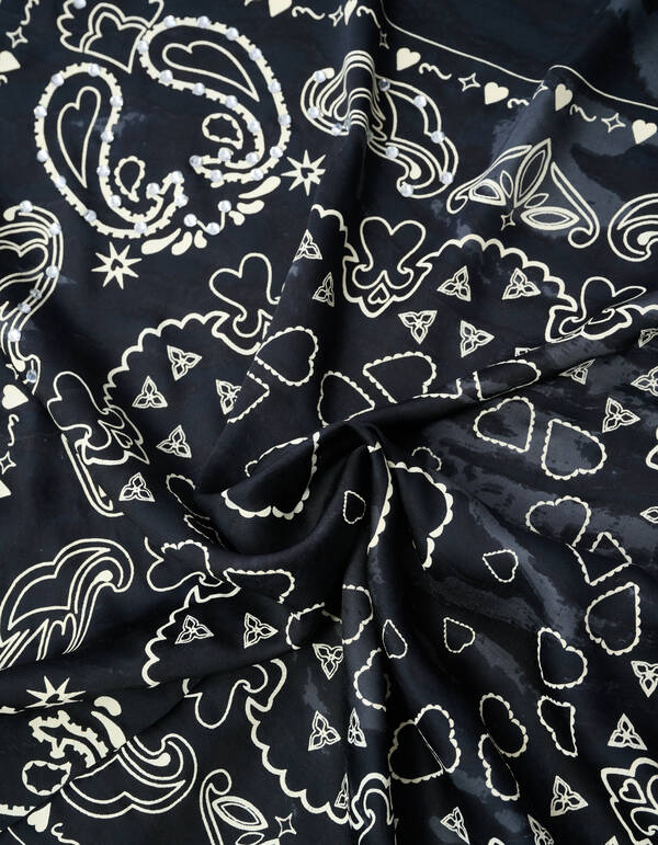 Strass Paisley Schal Dunkelgrau SHOEBY ACCESSOIRES