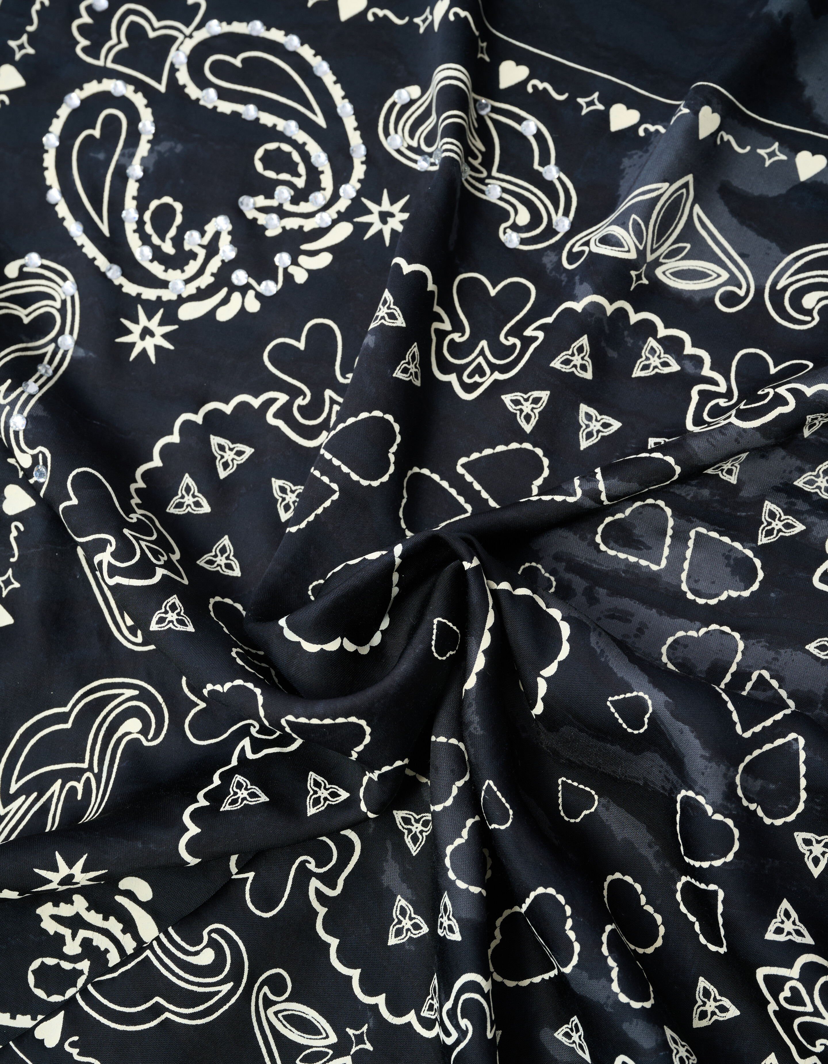 Strass Paisley Schal Dunkelgrau SHOEBY ACCESSOIRES