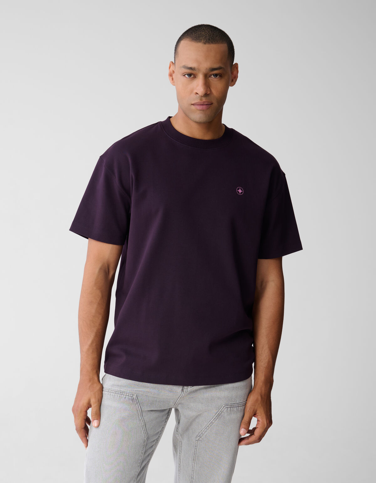 Sparkle Artwork T-Shirt Dunkelrot SHOEBY MEN