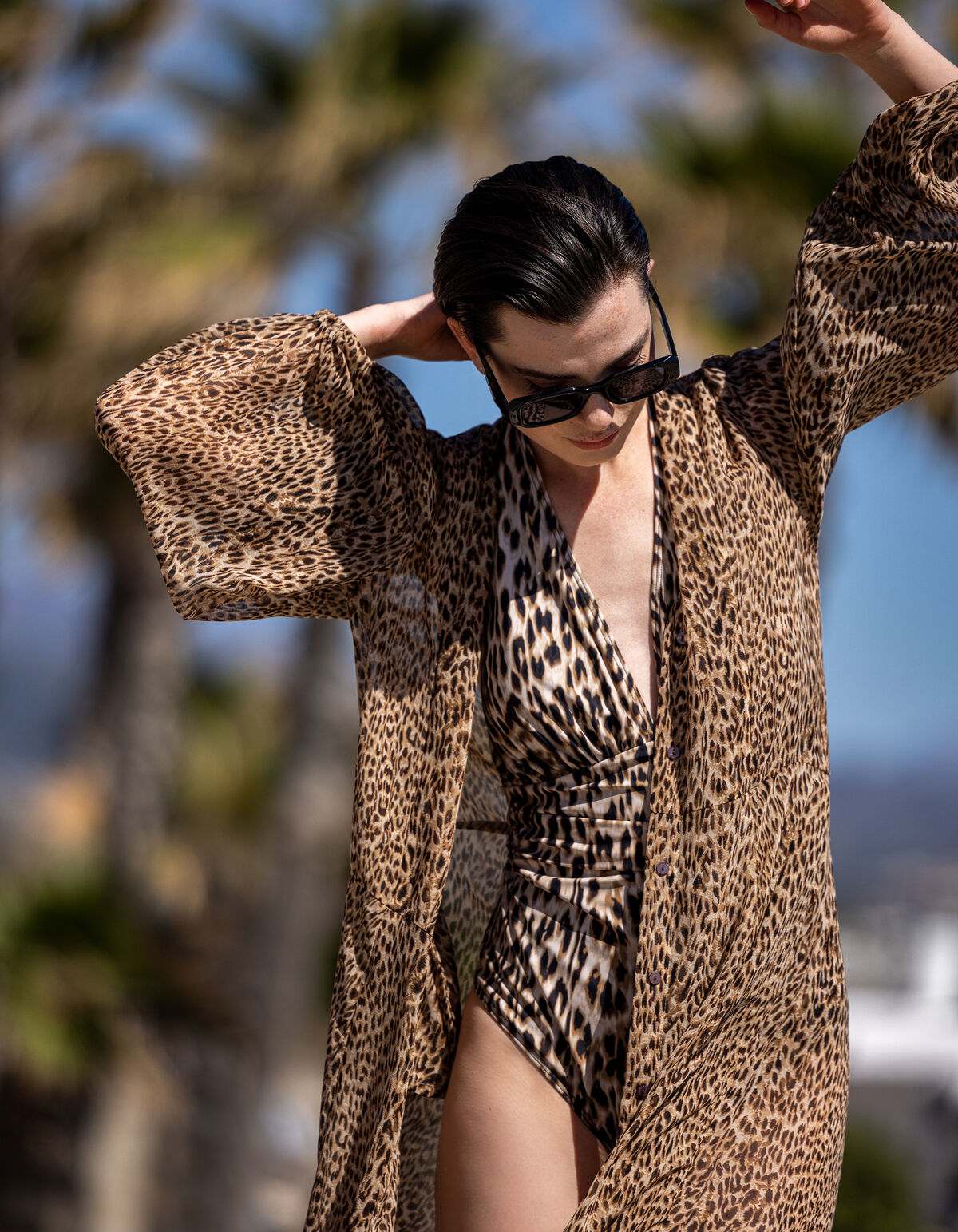 Geparden-Maxikleid Braun SHOEBY WOMEN