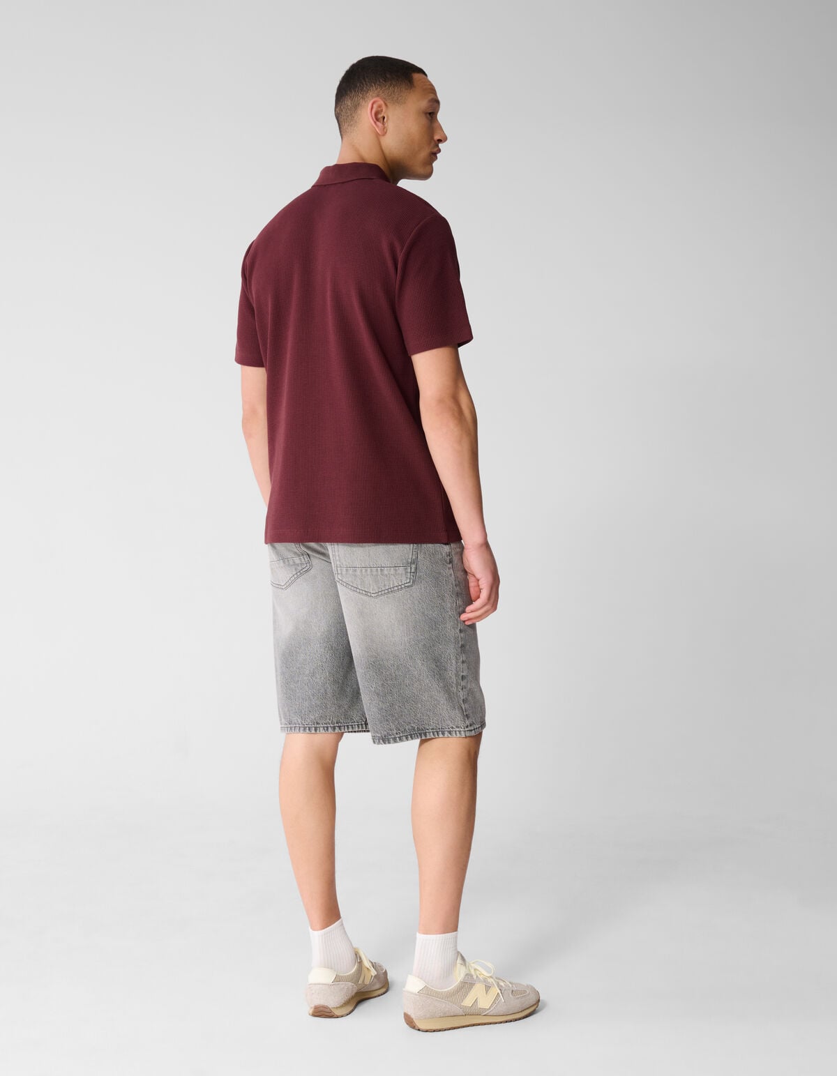 Relaxed Fit Denim Shorts Grau SHOEBY MEN