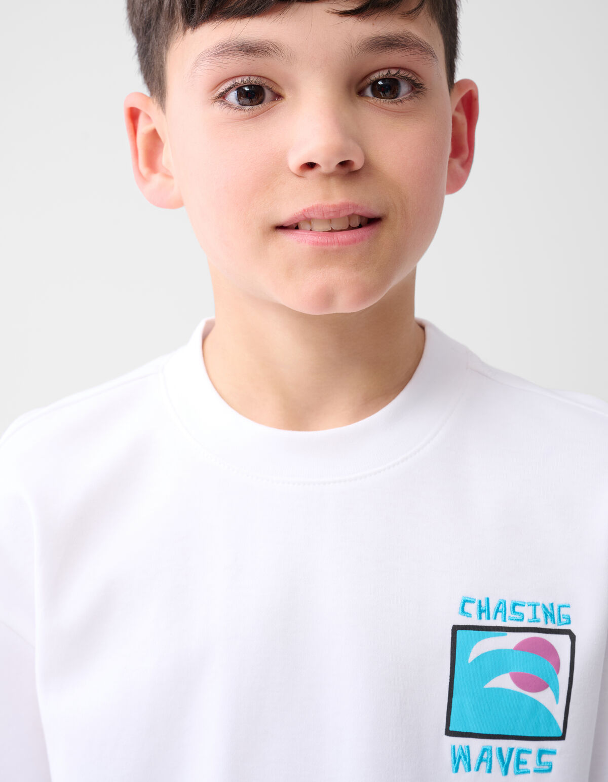 Waves Artwork T-shirt White SHOEBY BOYS