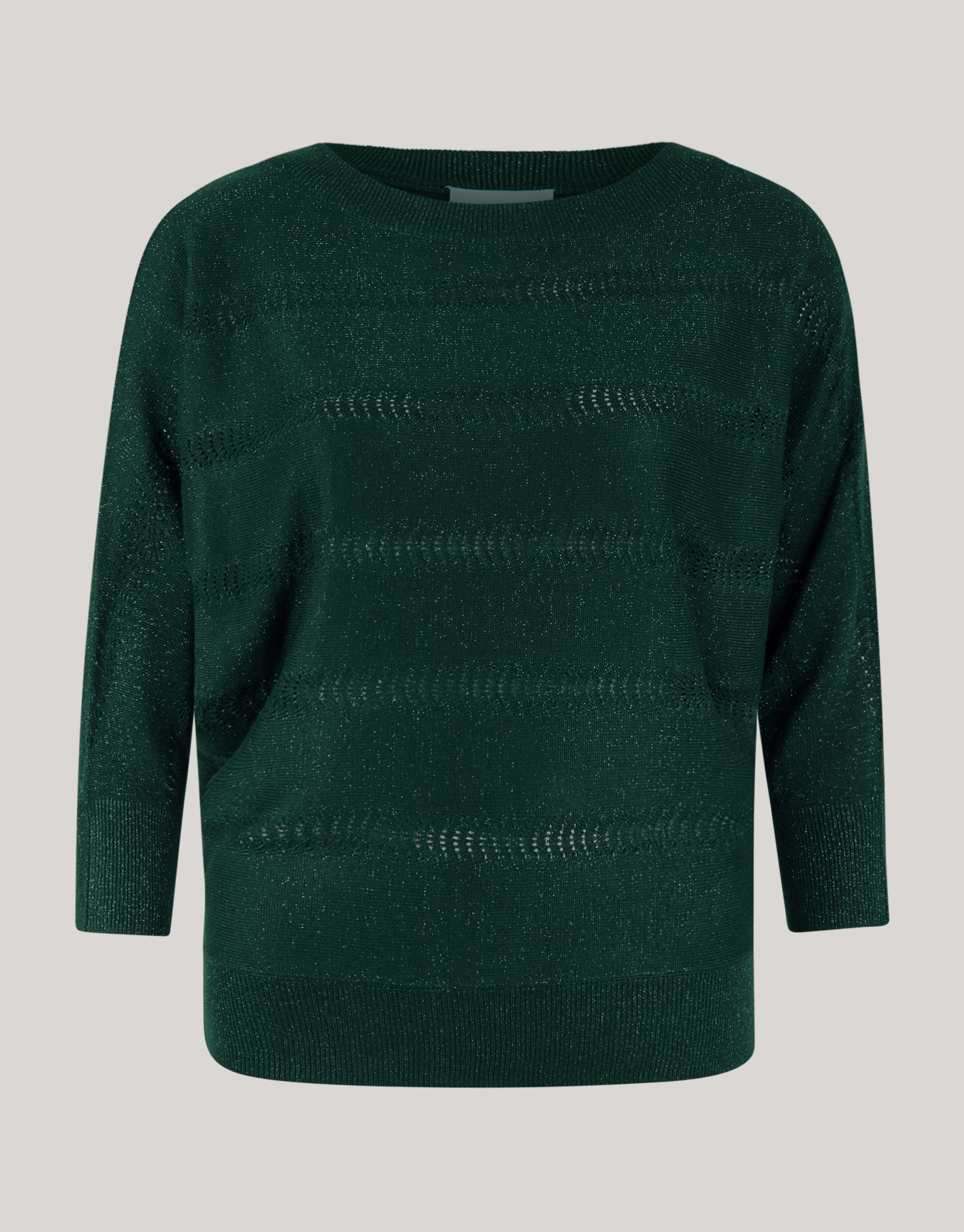 Glitzer Fledermausärmel Pullover Dunkelgrün SHOEBY WOMEN