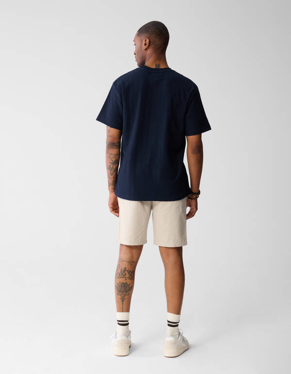 Jacquard-T-Shirt Dunkelblau SHOEBY MEN