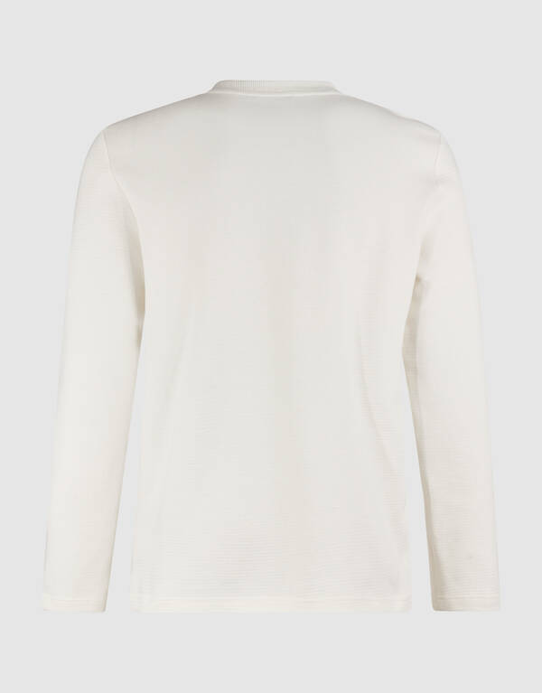 Studio Langarm-T-Shirt Gebrochen Weiß SHOEBY MEN