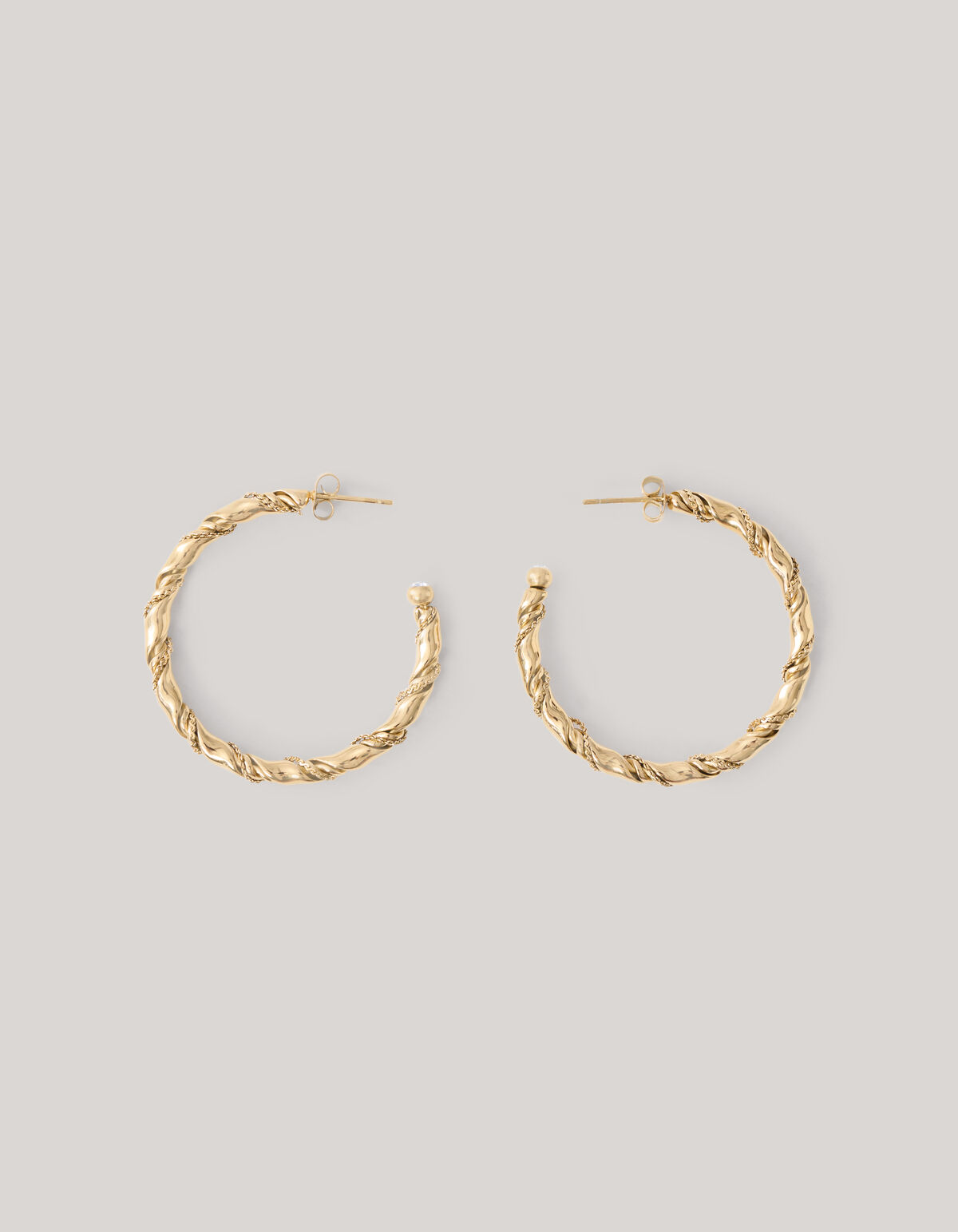 Gedrehte Reif Ohrringe Gold SHOEBY ACCESSOIRES