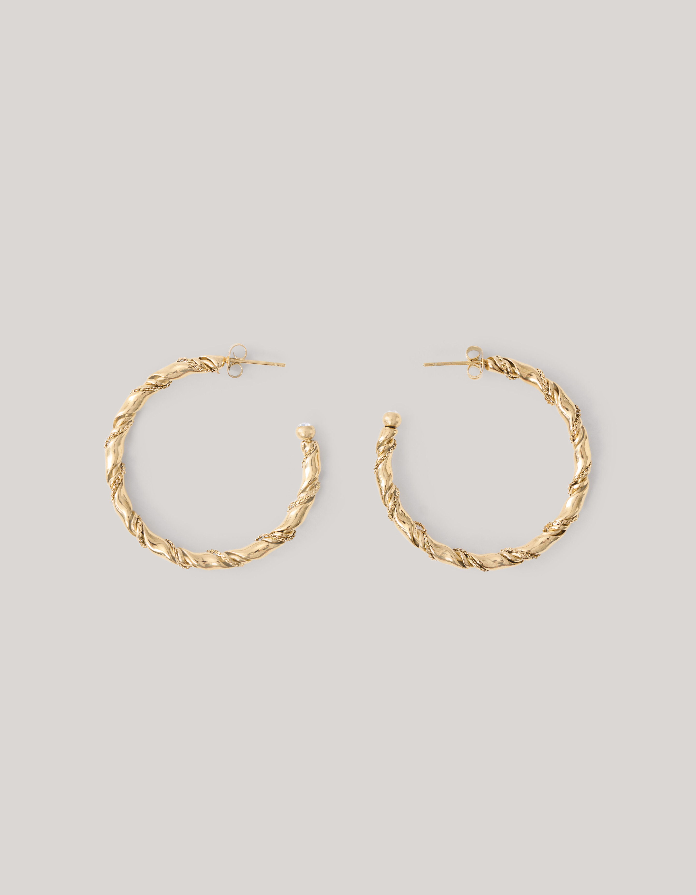 Gedrehte Reif Ohrringe Gold SHOEBY ACCESSOIRES