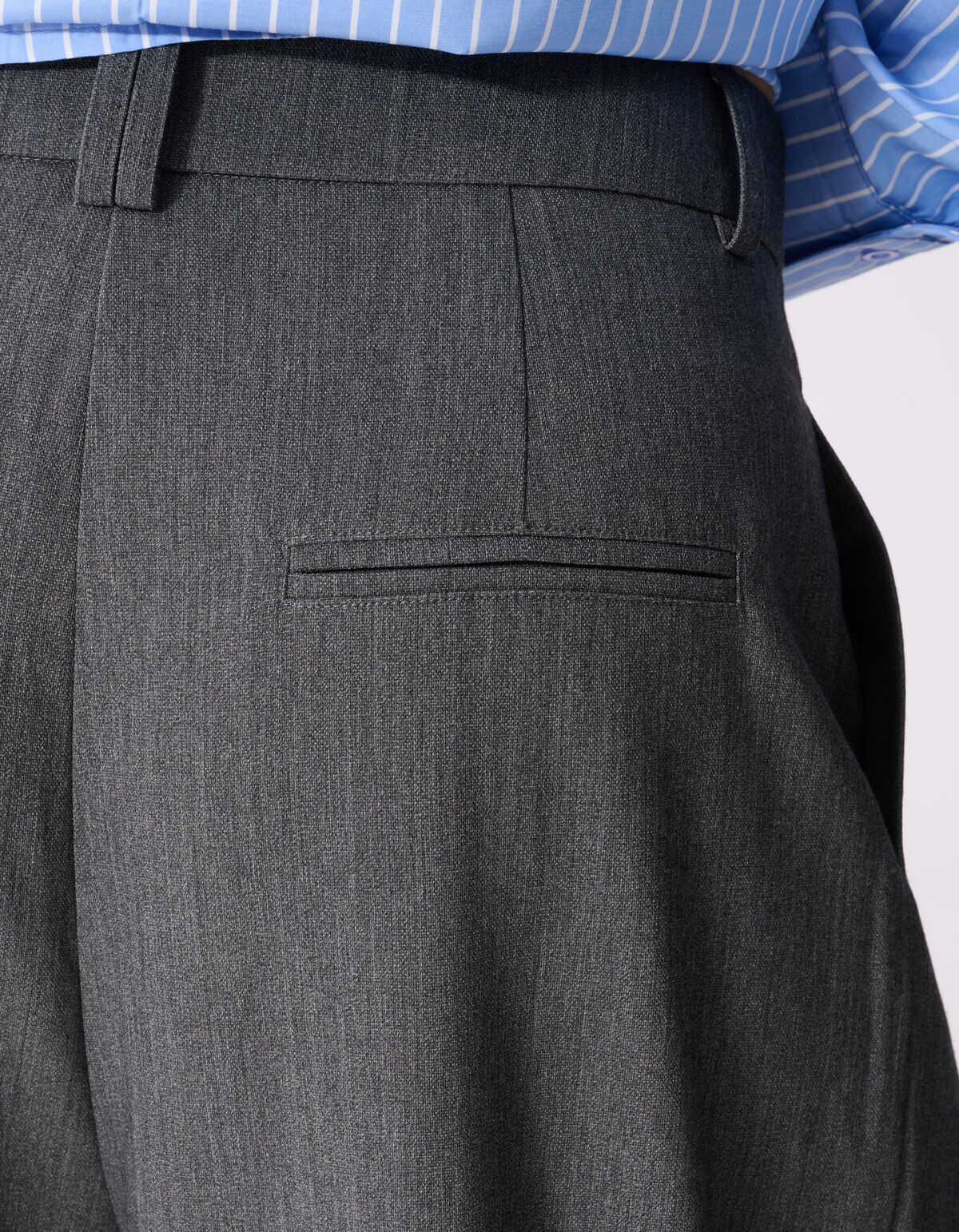 Pleated Flap Wide Leg Hose Grau SHOEBY WOMEN